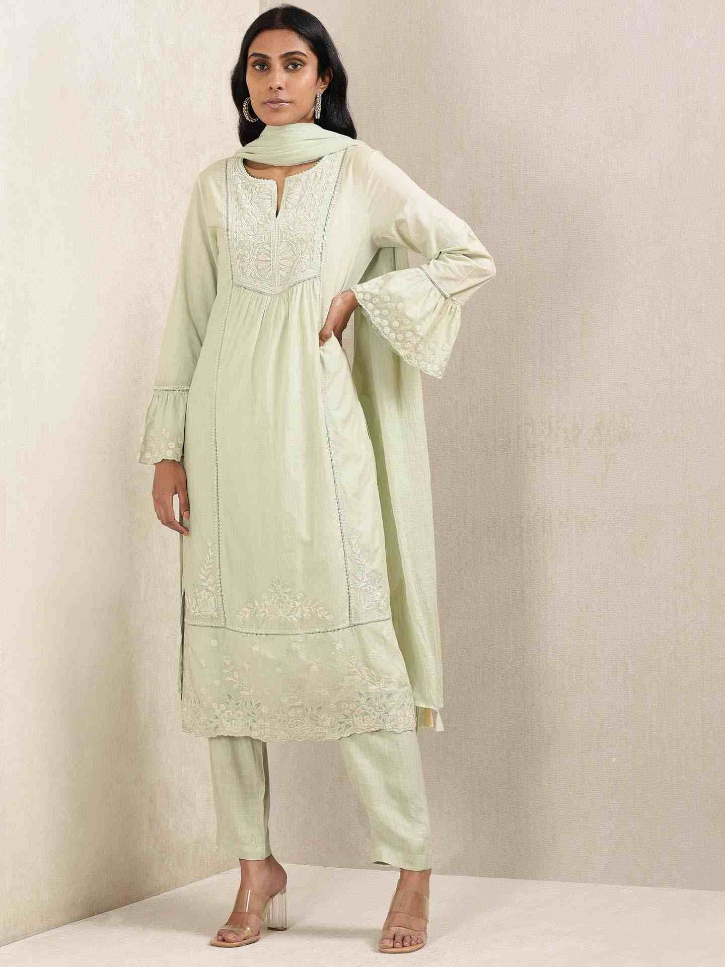 Mint Lily Cotton Suit Set