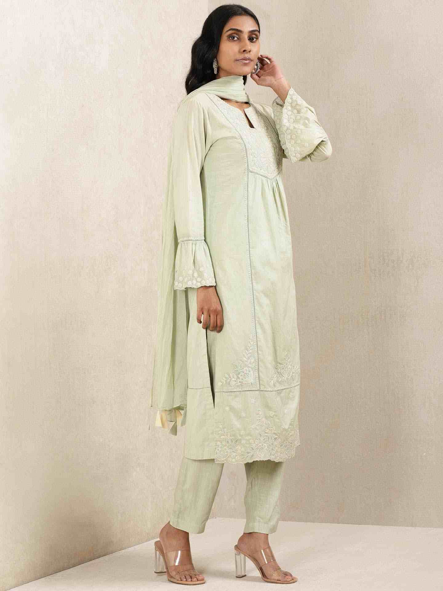 Mint Lily Cotton Suit Set