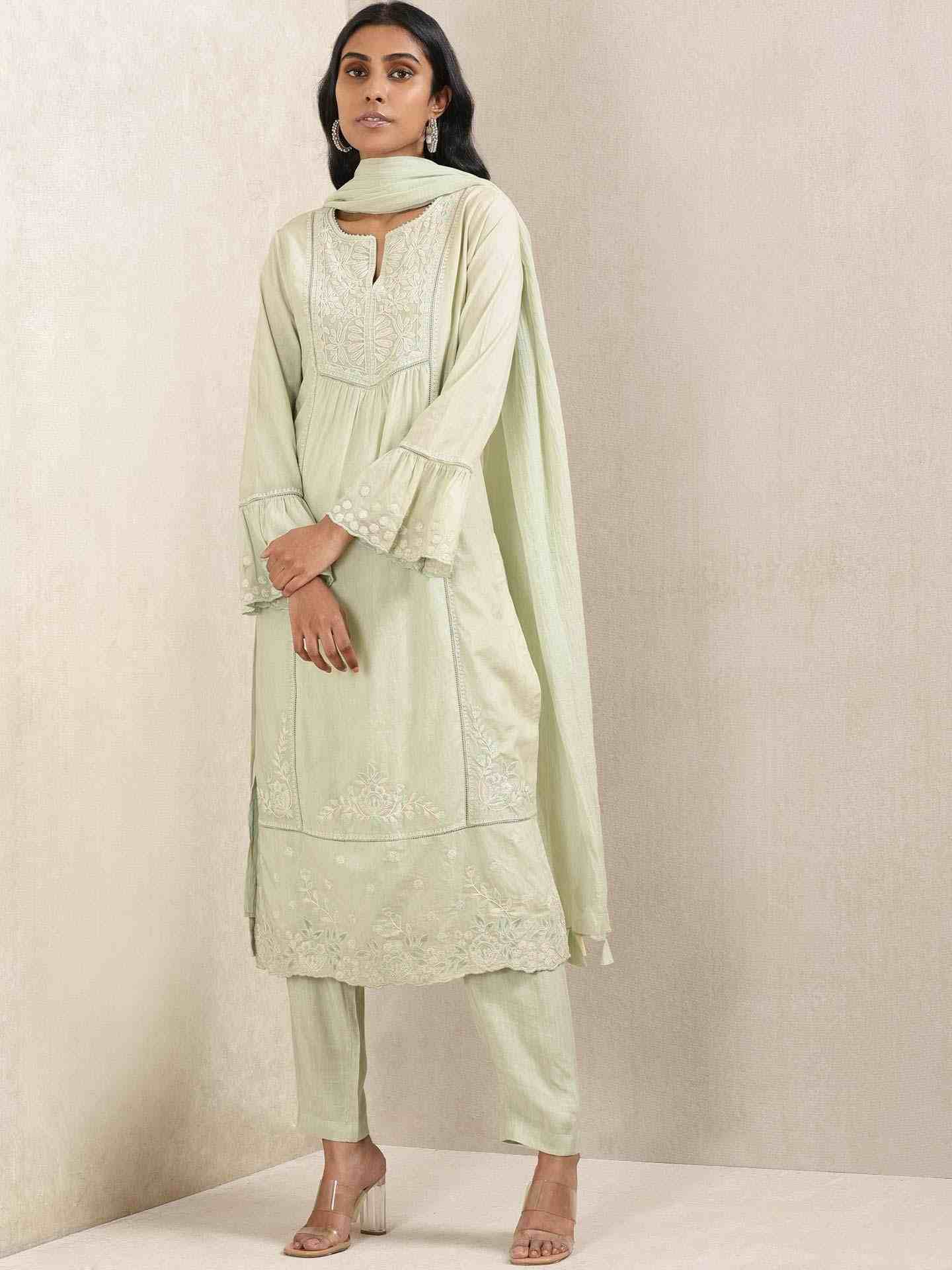Mint Lily Cotton Suit Set