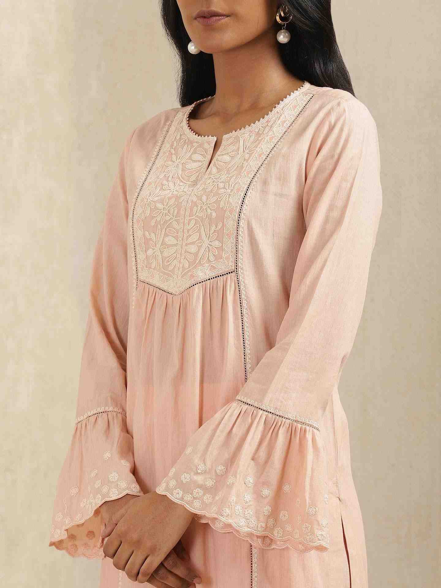 Peach Lily Cotton Suit Set