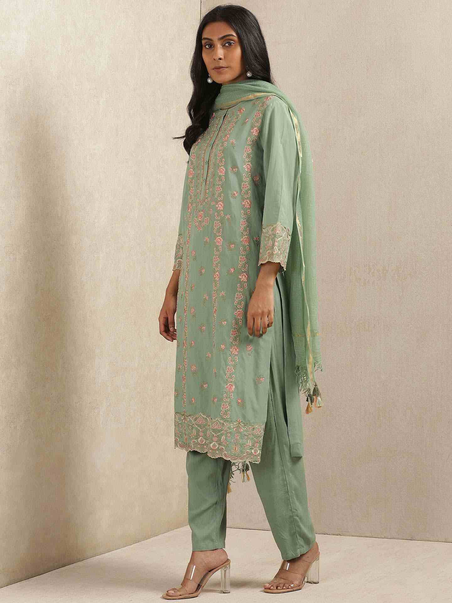 Green Gunjita Suit Set