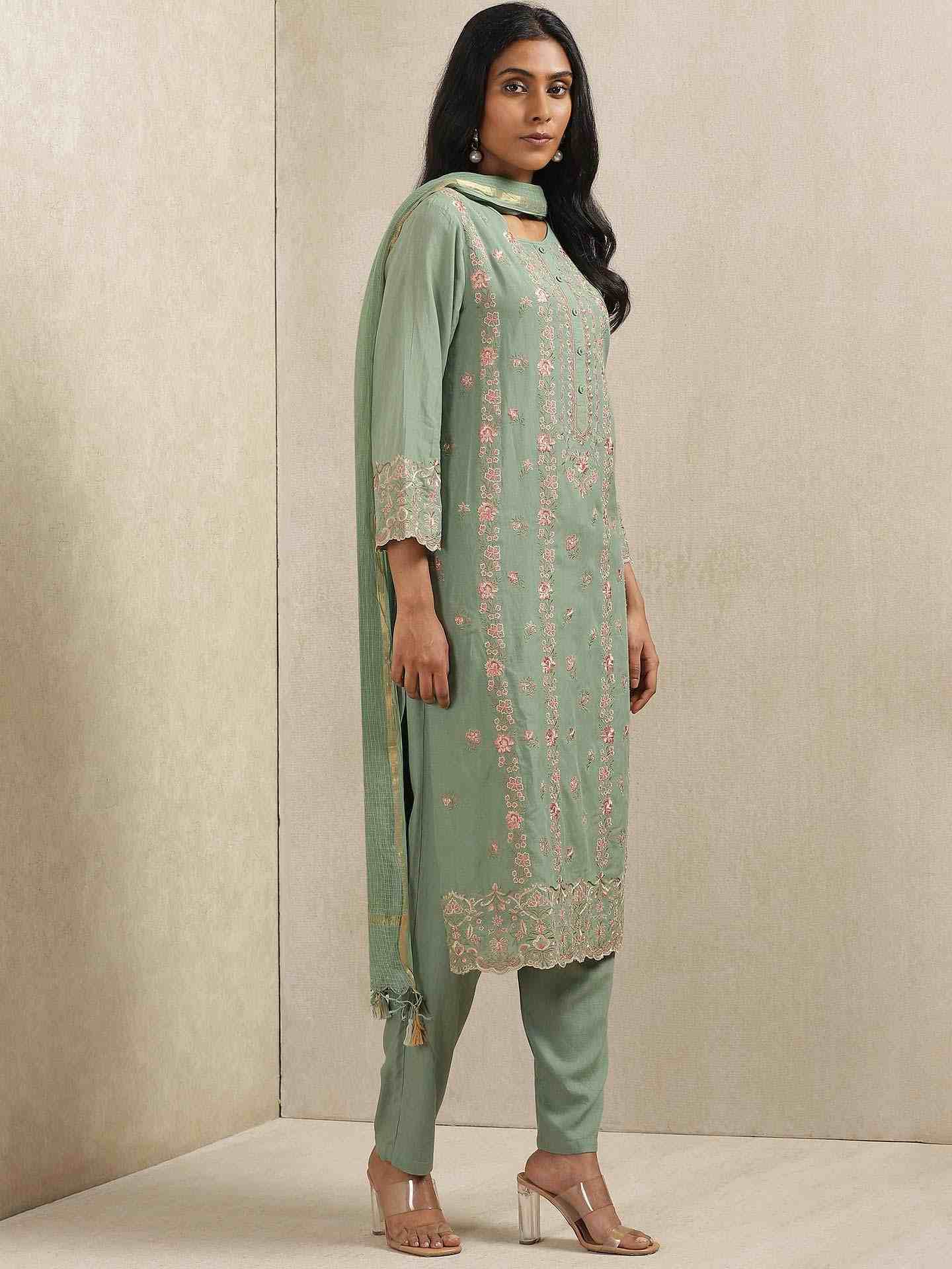 Green Gunjita Suit Set