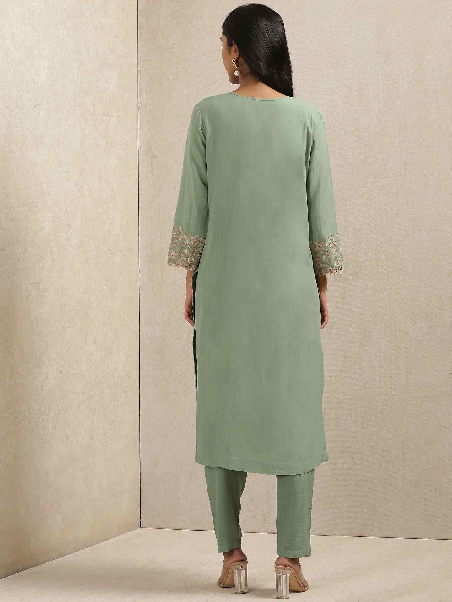 Green Gunjita Suit Set