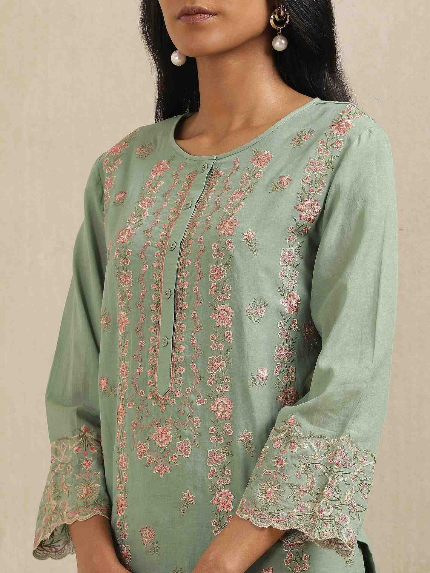 Green Gunjita Suit Set