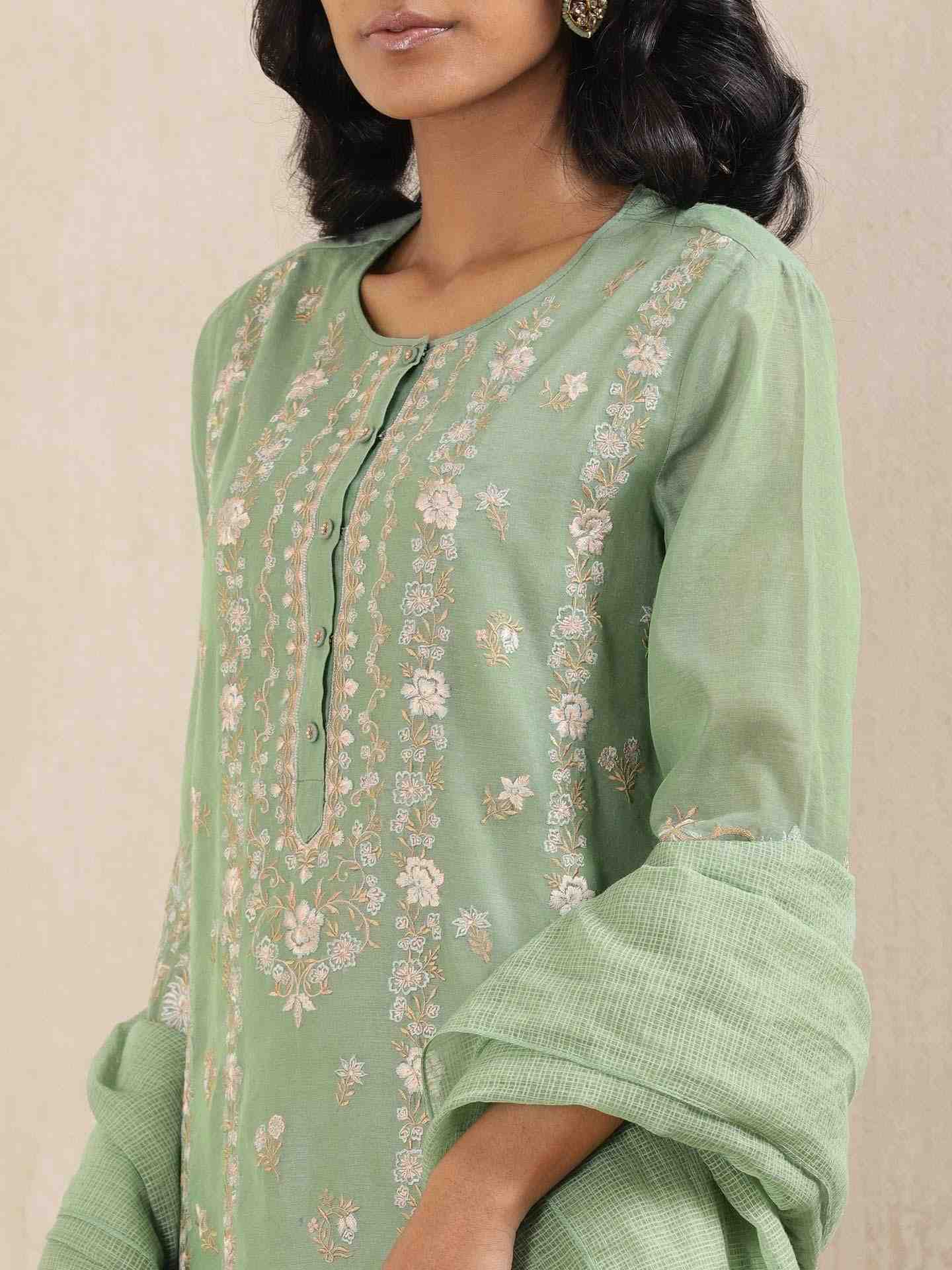 Green Gunjita Suit Set