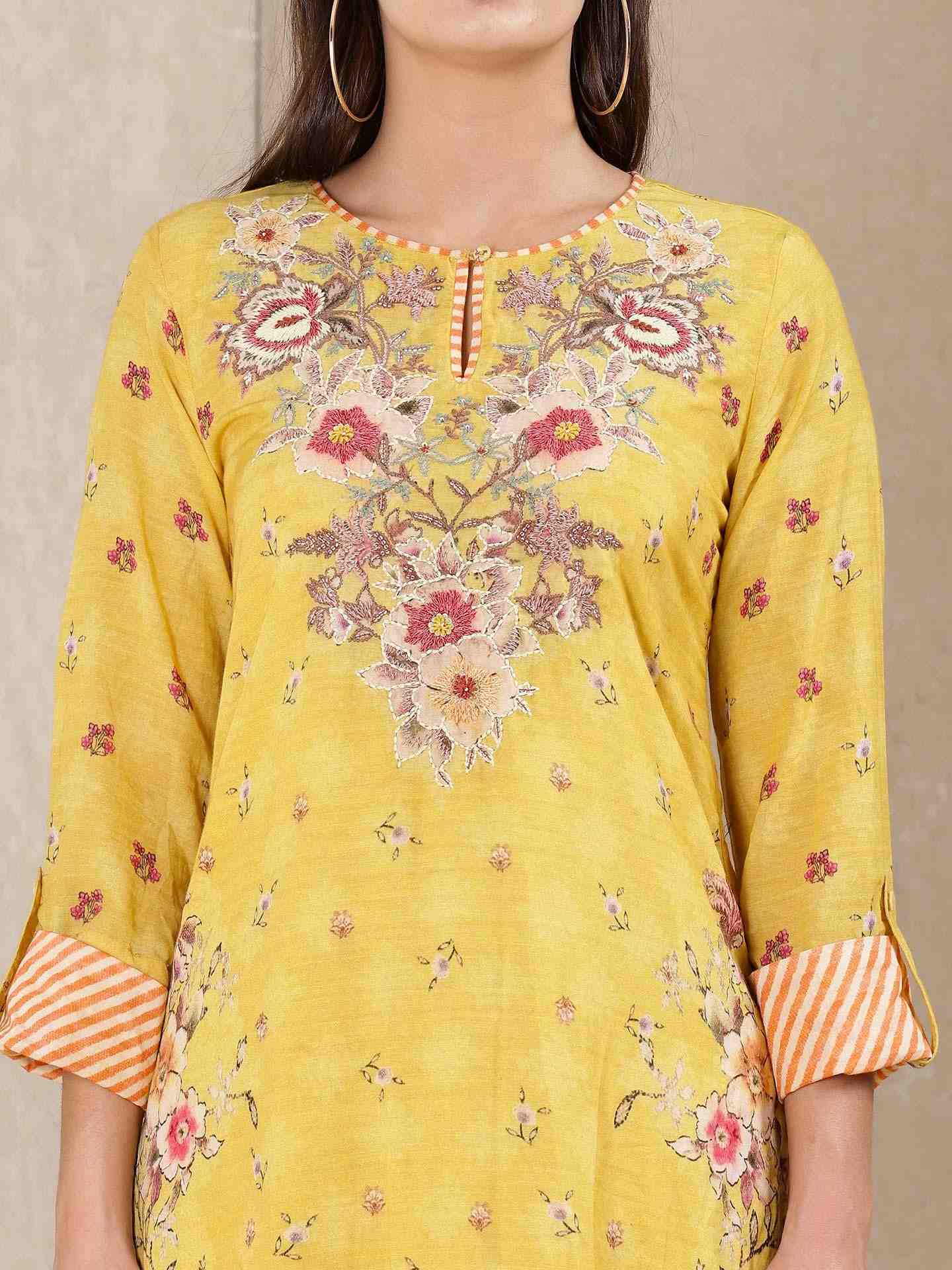 Yellow Vintage Bright Sharara Set