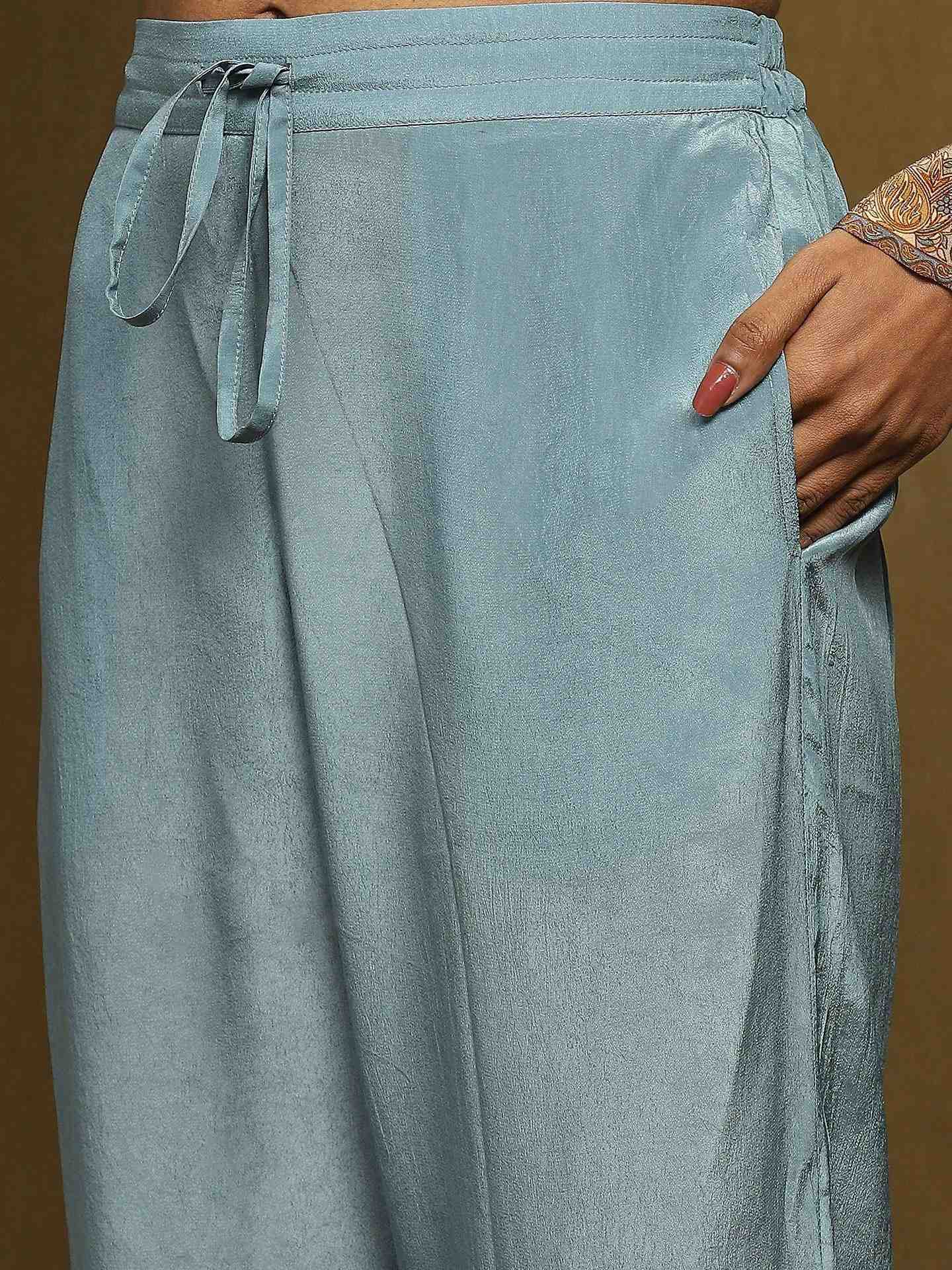 Blue & Multi Jaisalmer Suit Set