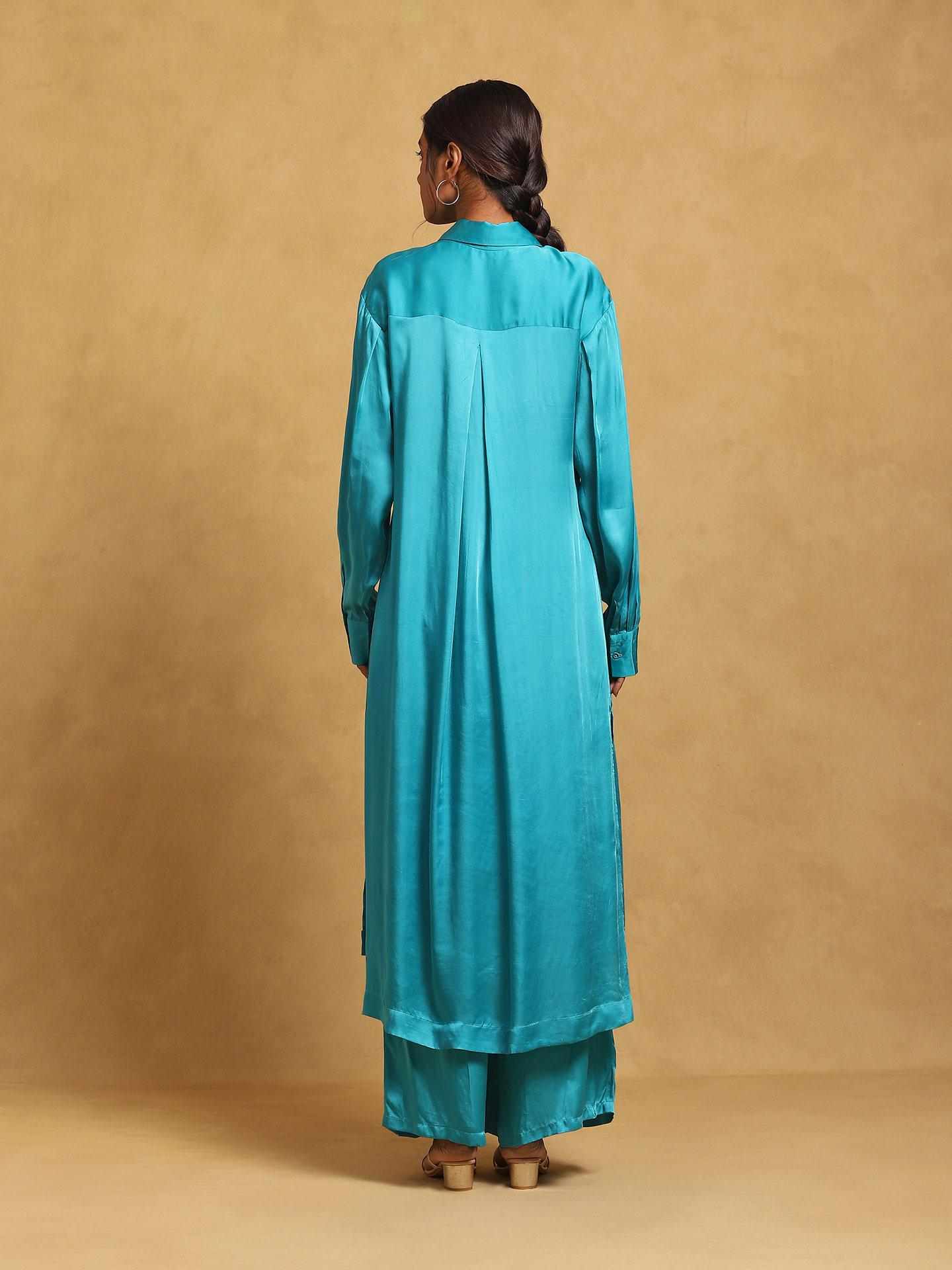 Blue Rubix Solid Suit Set