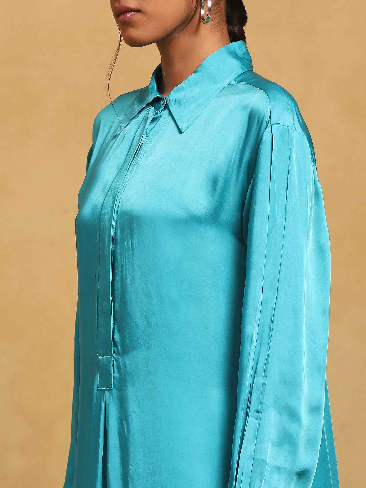 Blue Rubix Solid Suit Set