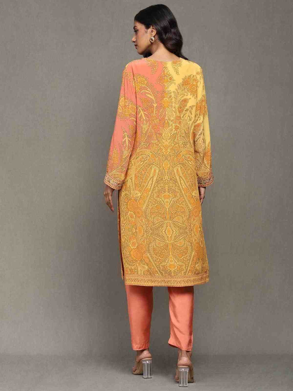 Yellow Chakori Suit Set