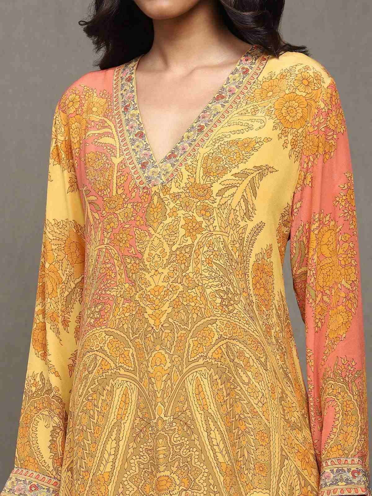 Yellow Chakori Suit Set
