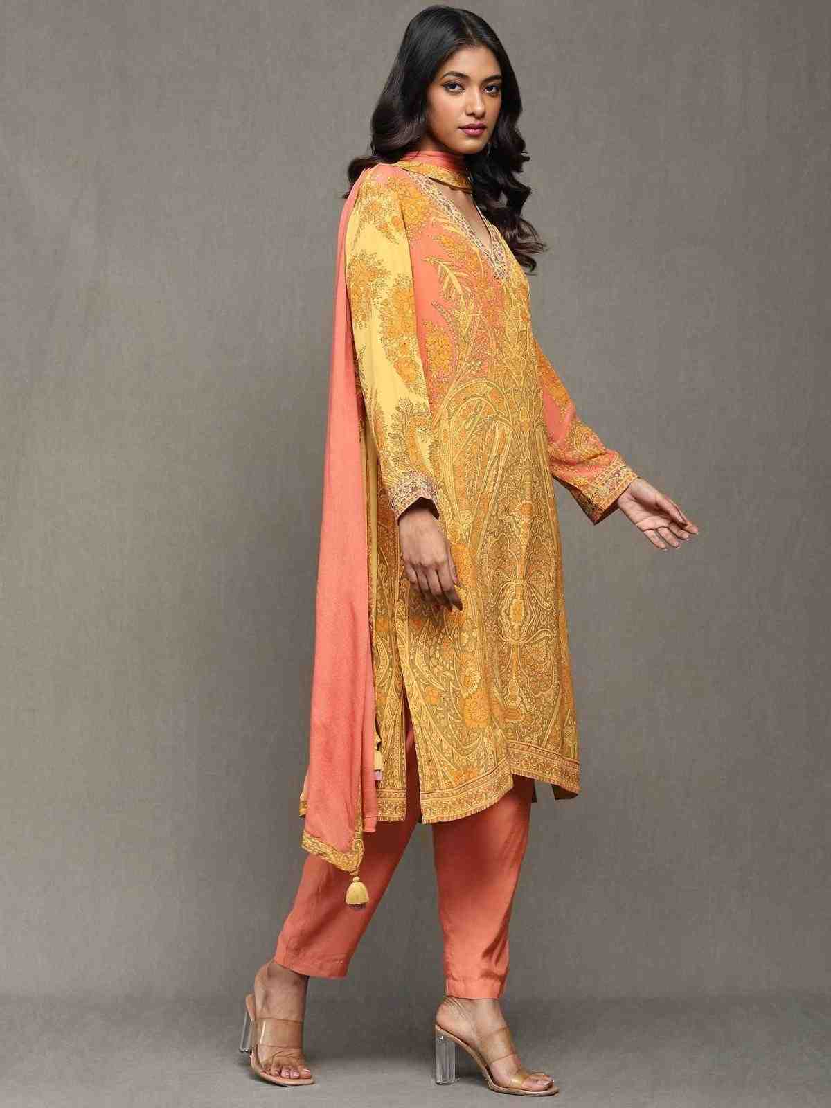 Yellow Chakori Suit Set