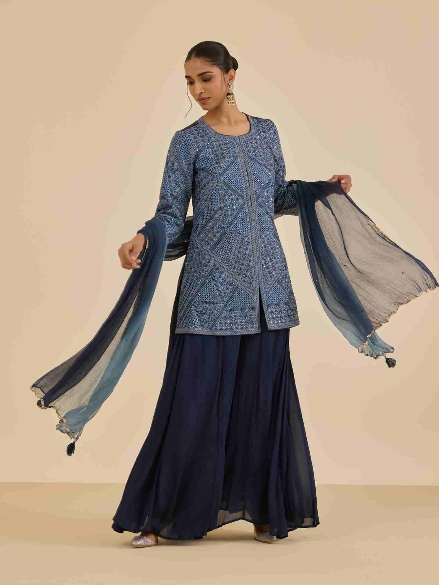 Blue Oliva Suit Set