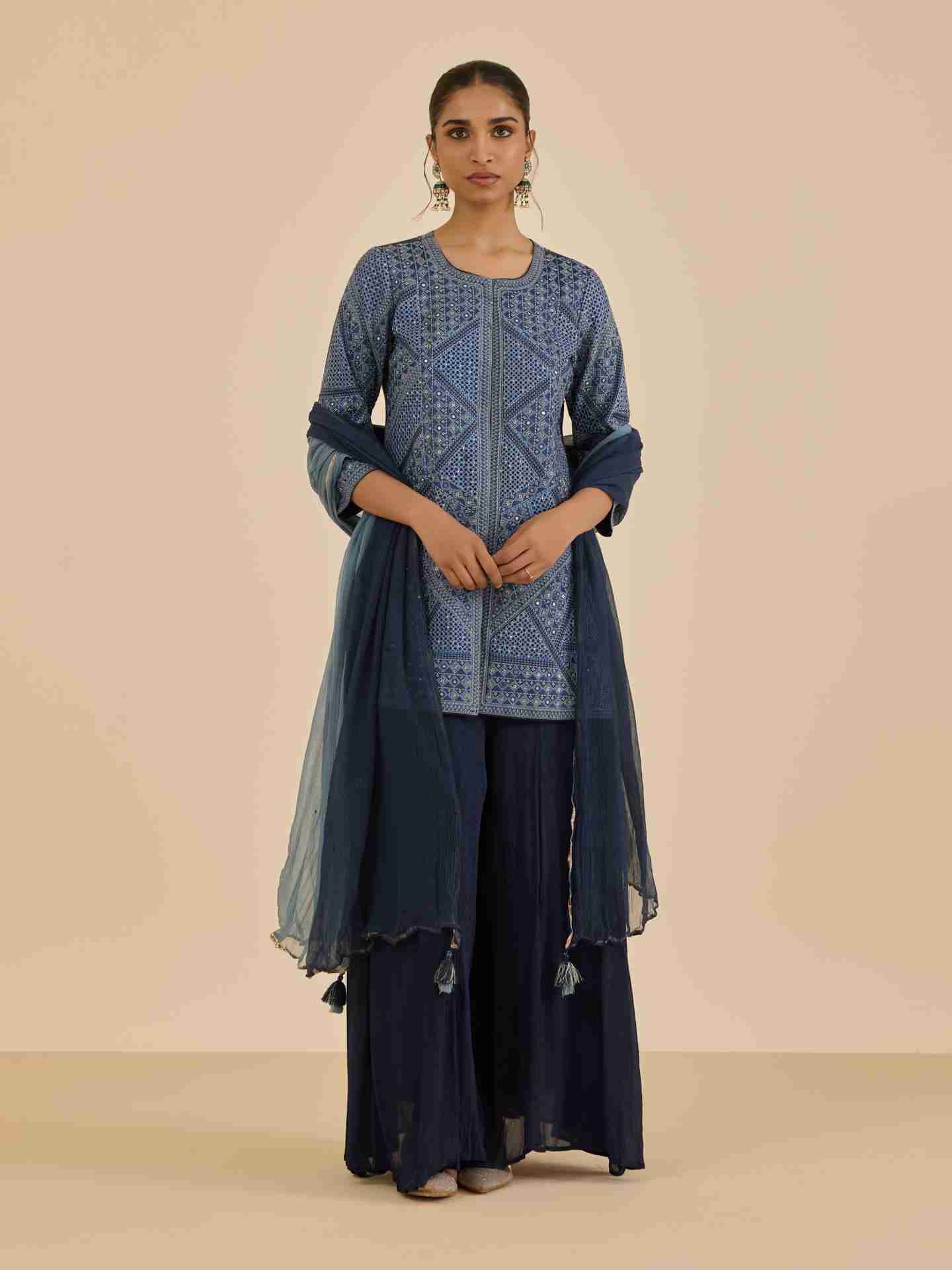 Blue Oliva Suit Set