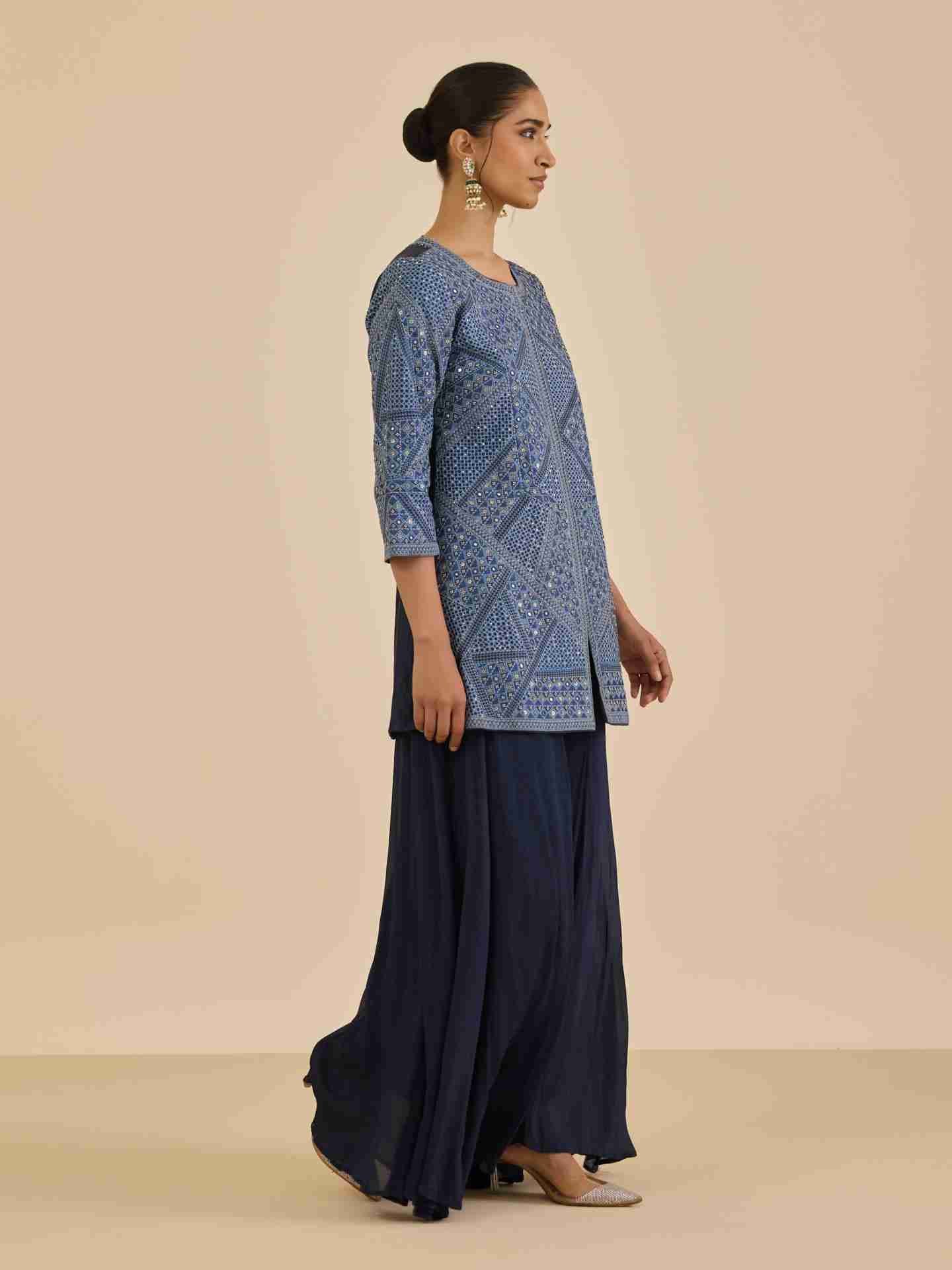 Blue Oliva Suit Set