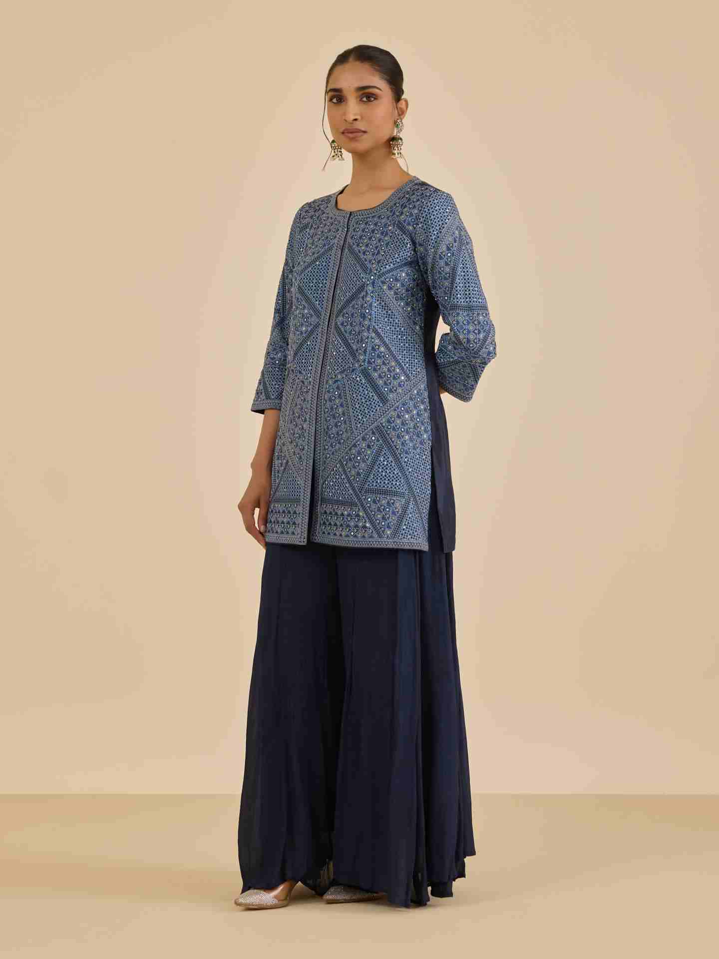 Blue Oliva Suit Set