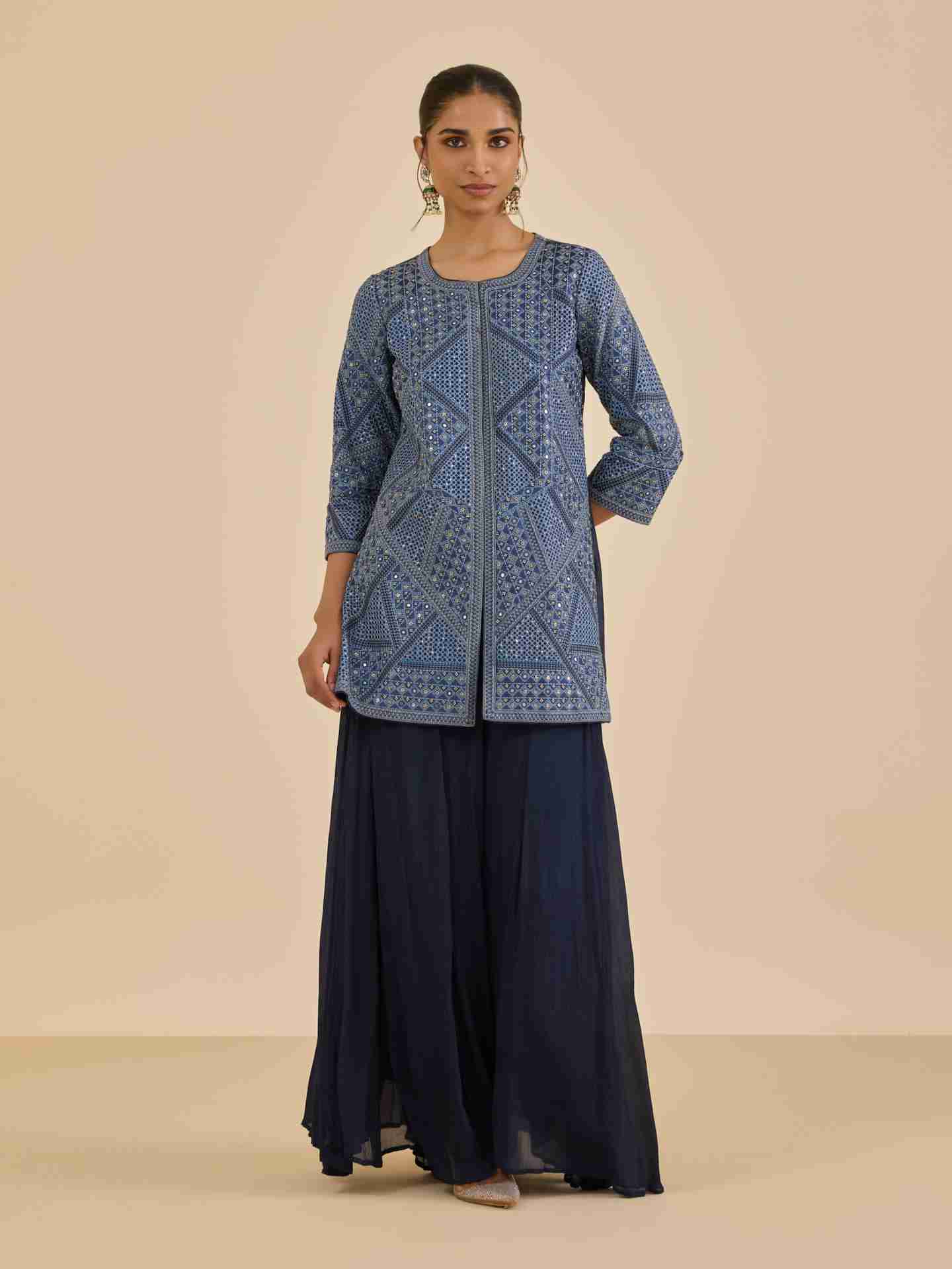 Blue Oliva Suit Set