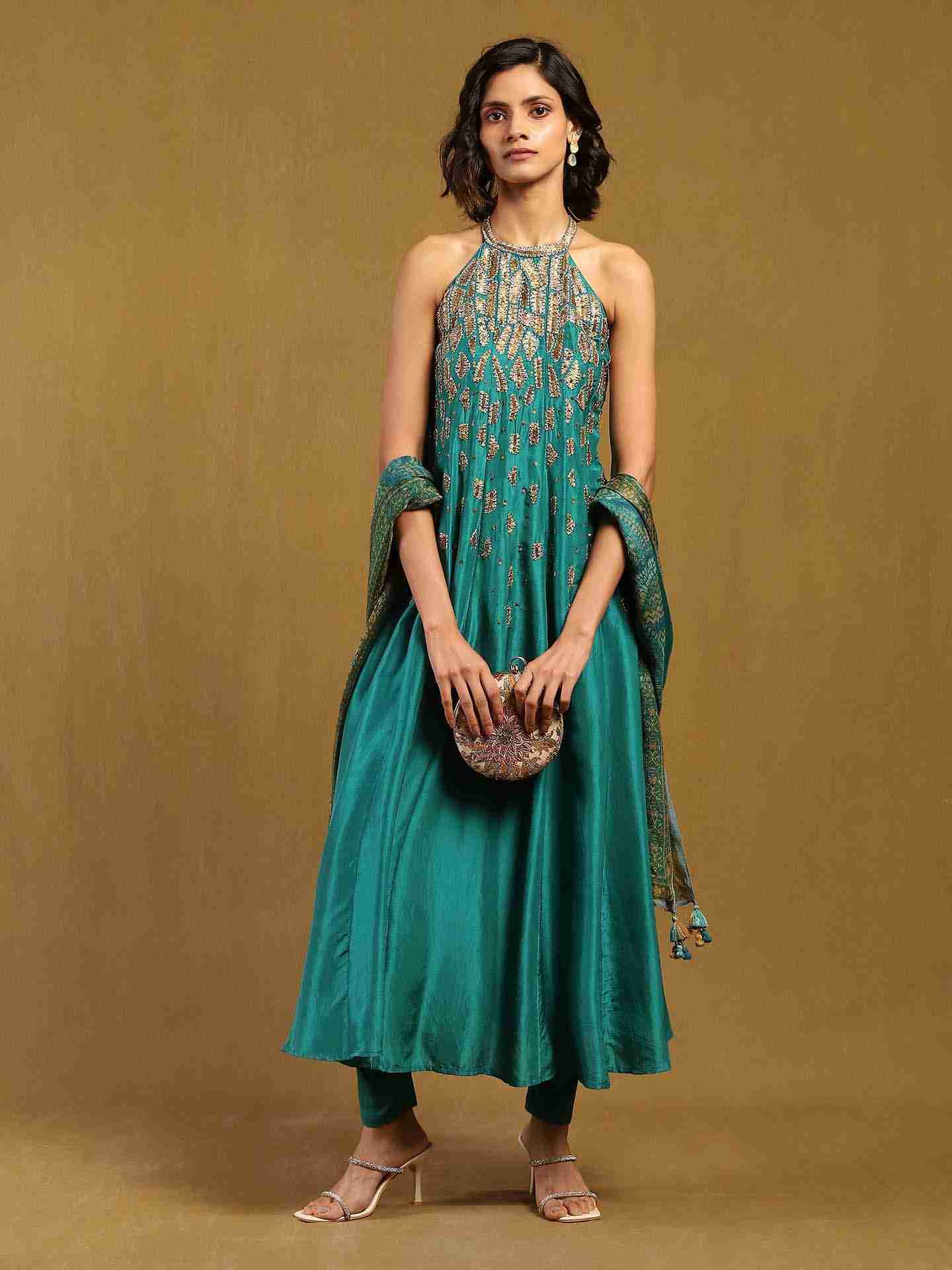 Blue Elec Solid Suit Set