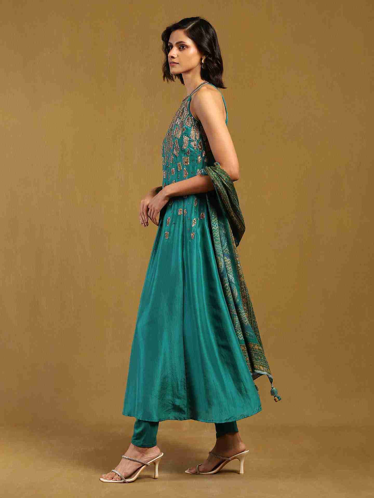 Blue Elec Solid Suit Set