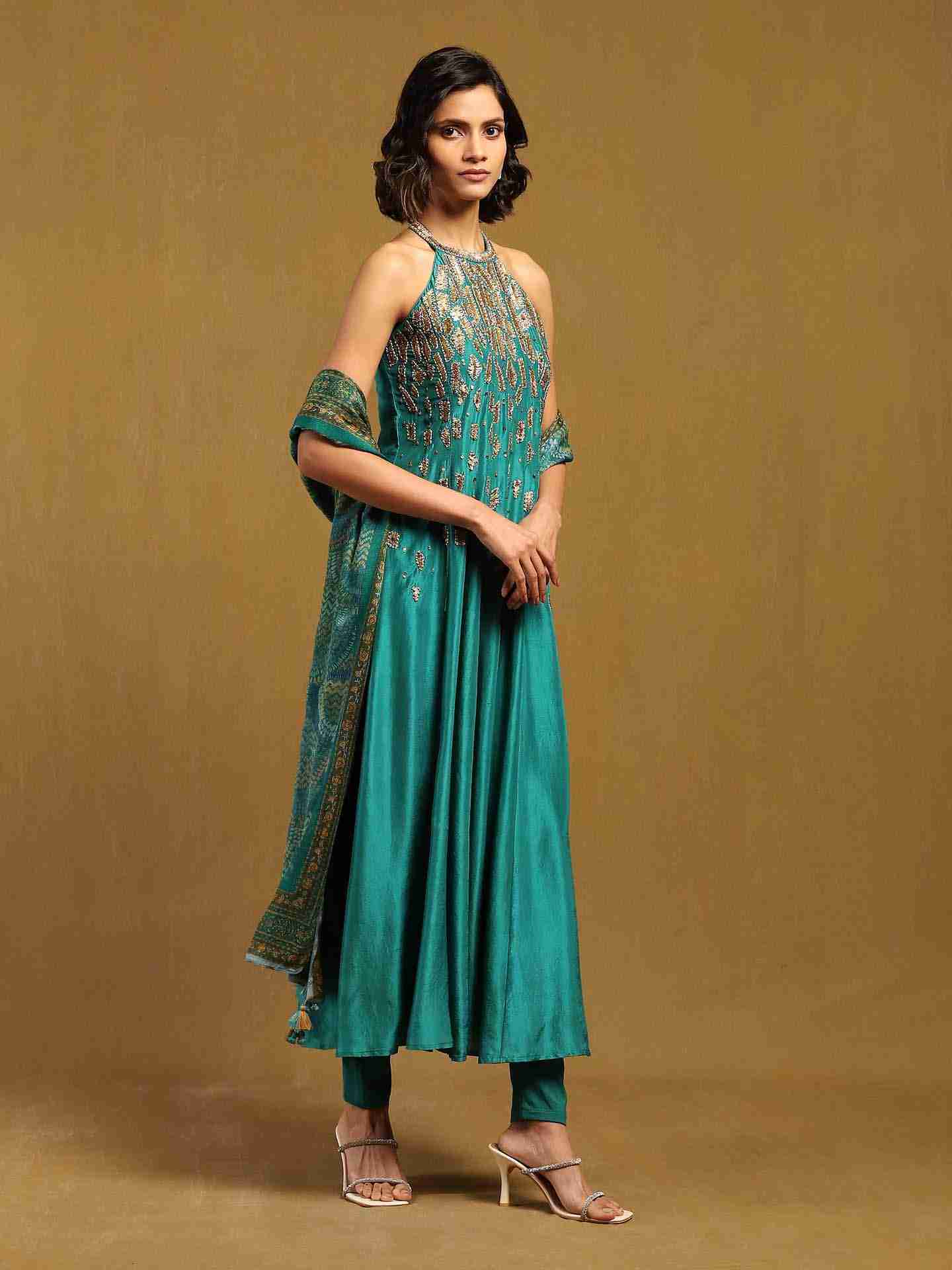 Blue Elec Solid Suit Set