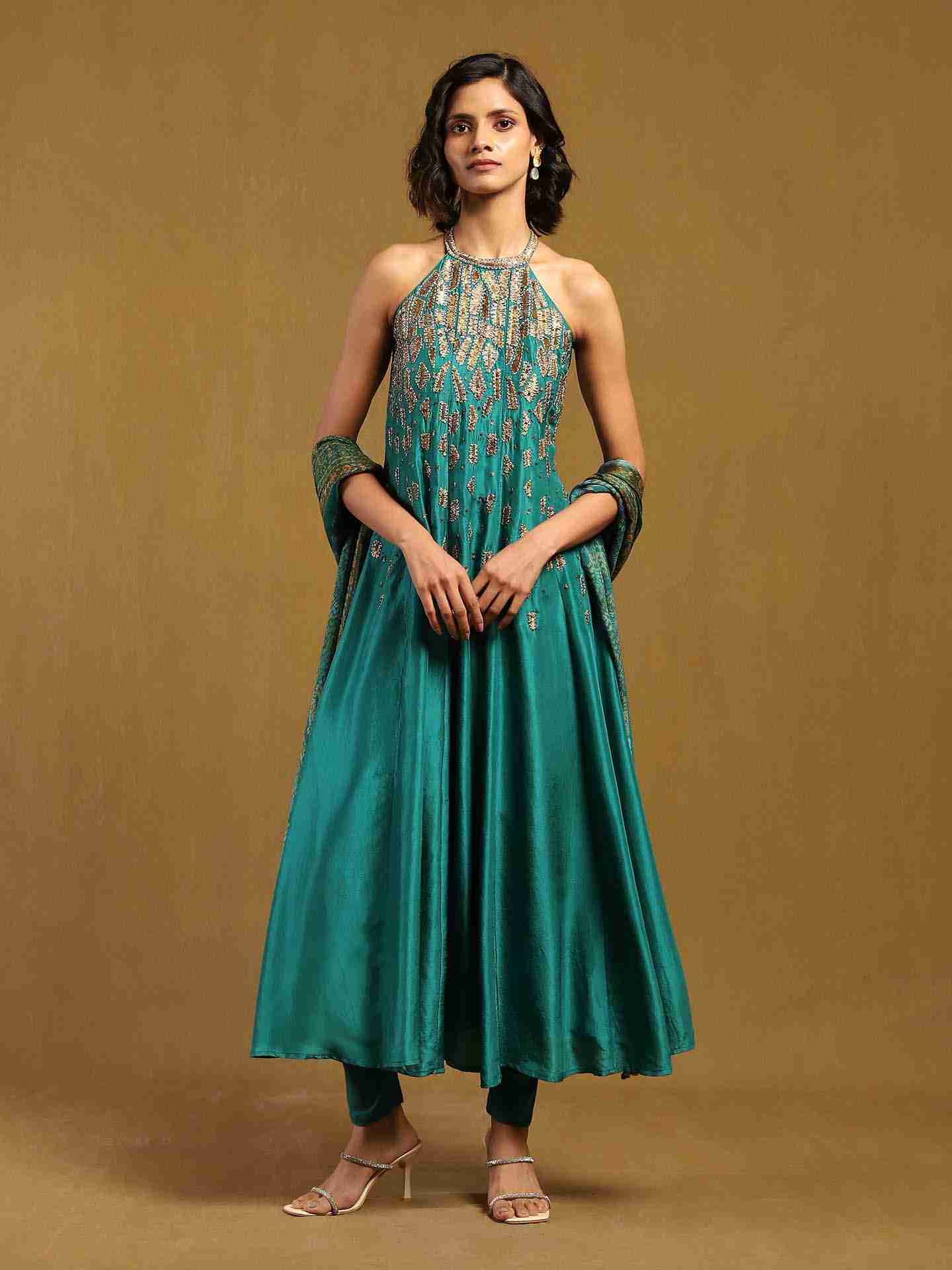 Blue Elec Solid Suit Set