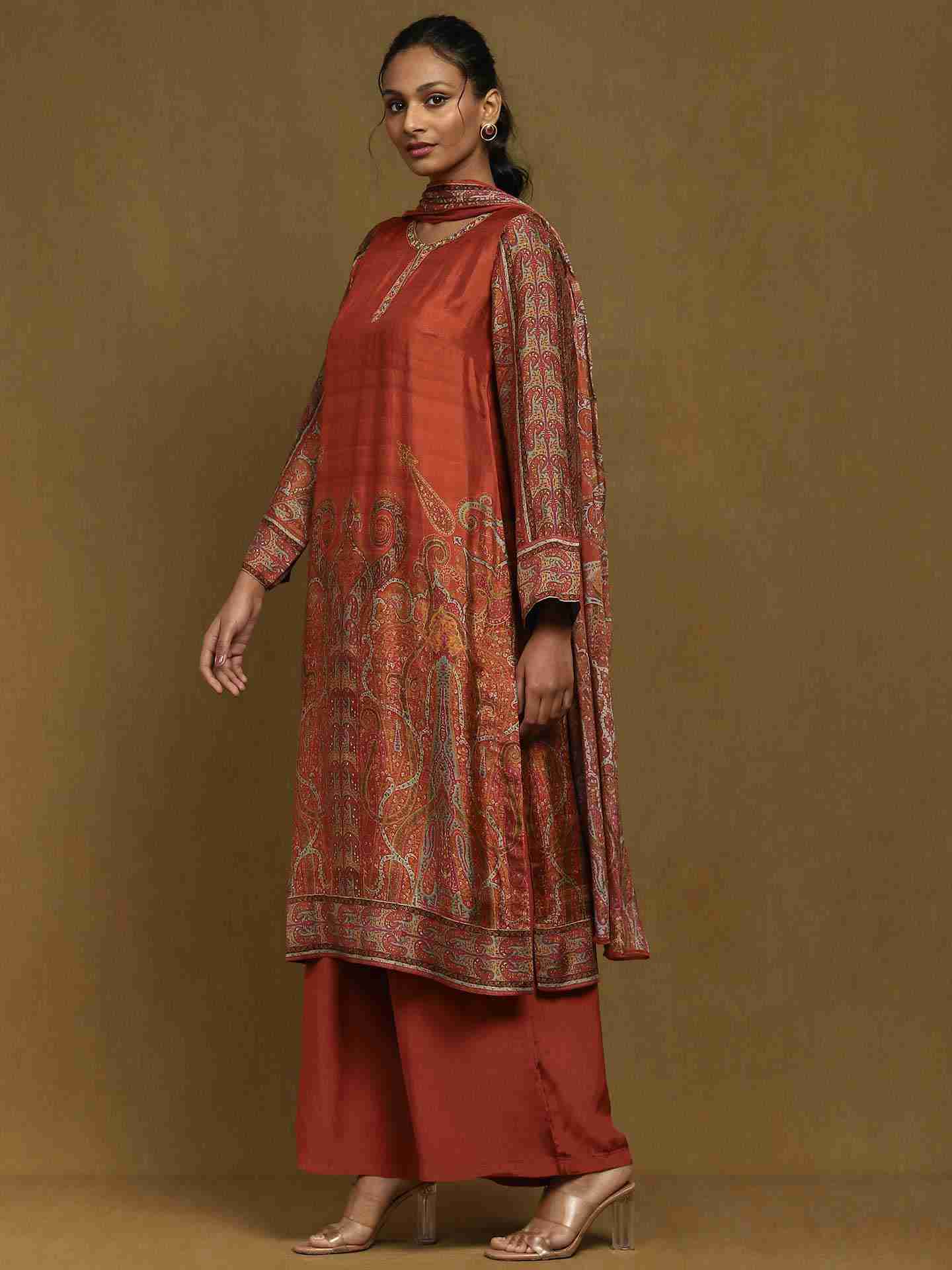 Rust Joshika Suit Set