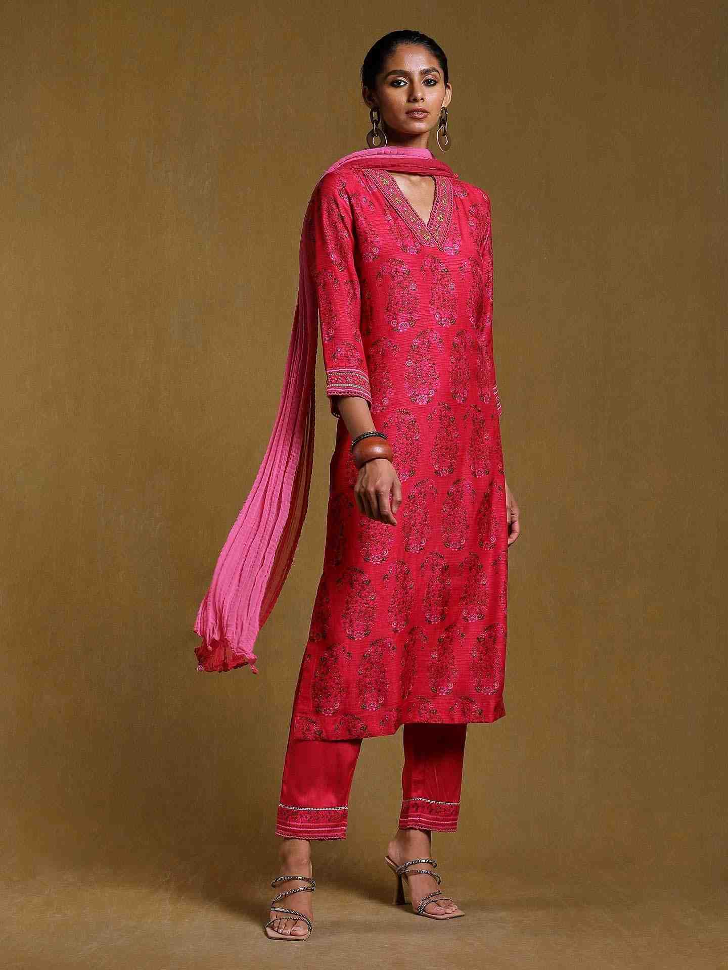Pink Bagan Suit Set