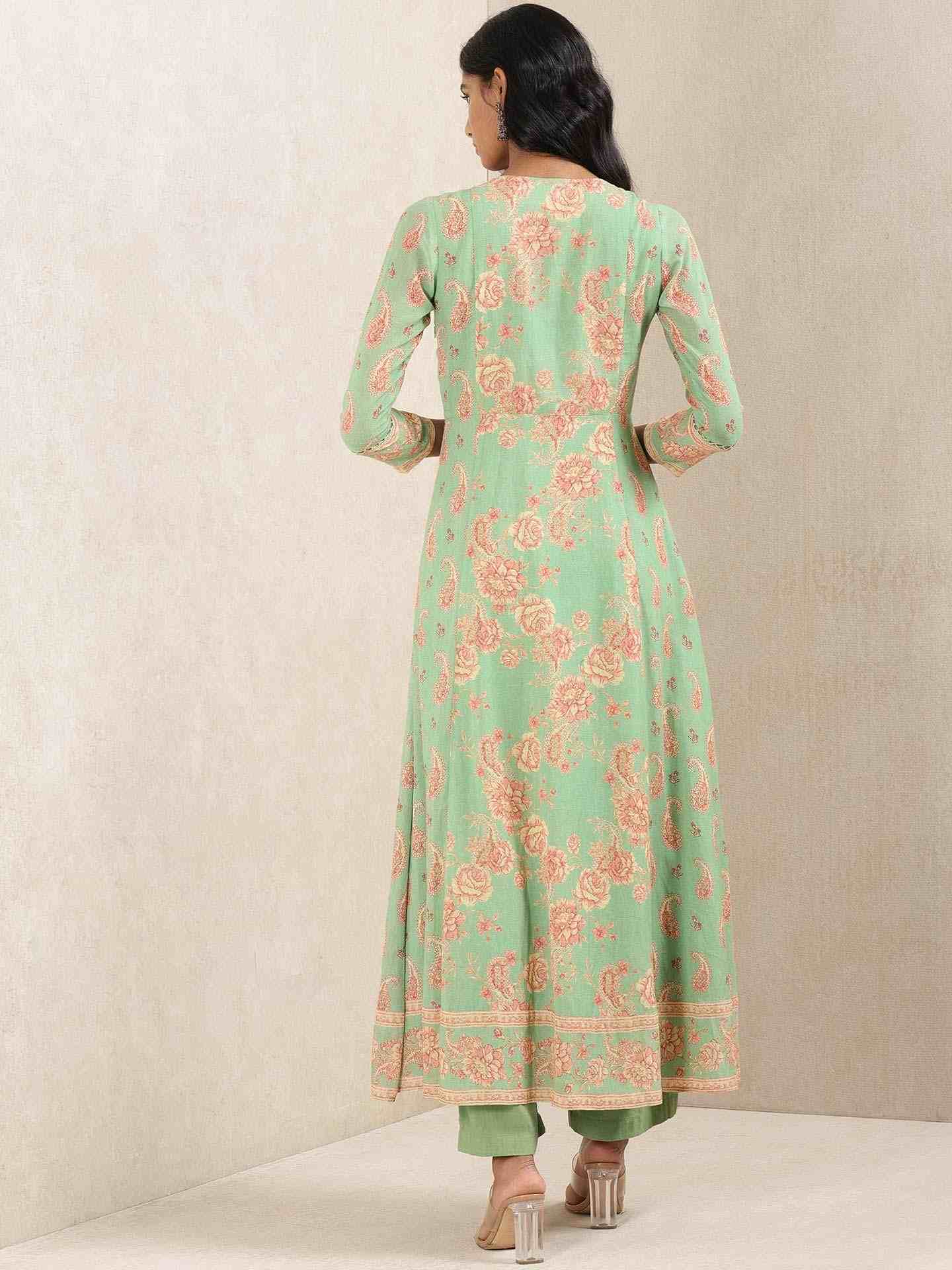Green Kanak Anarkali Suit Set
