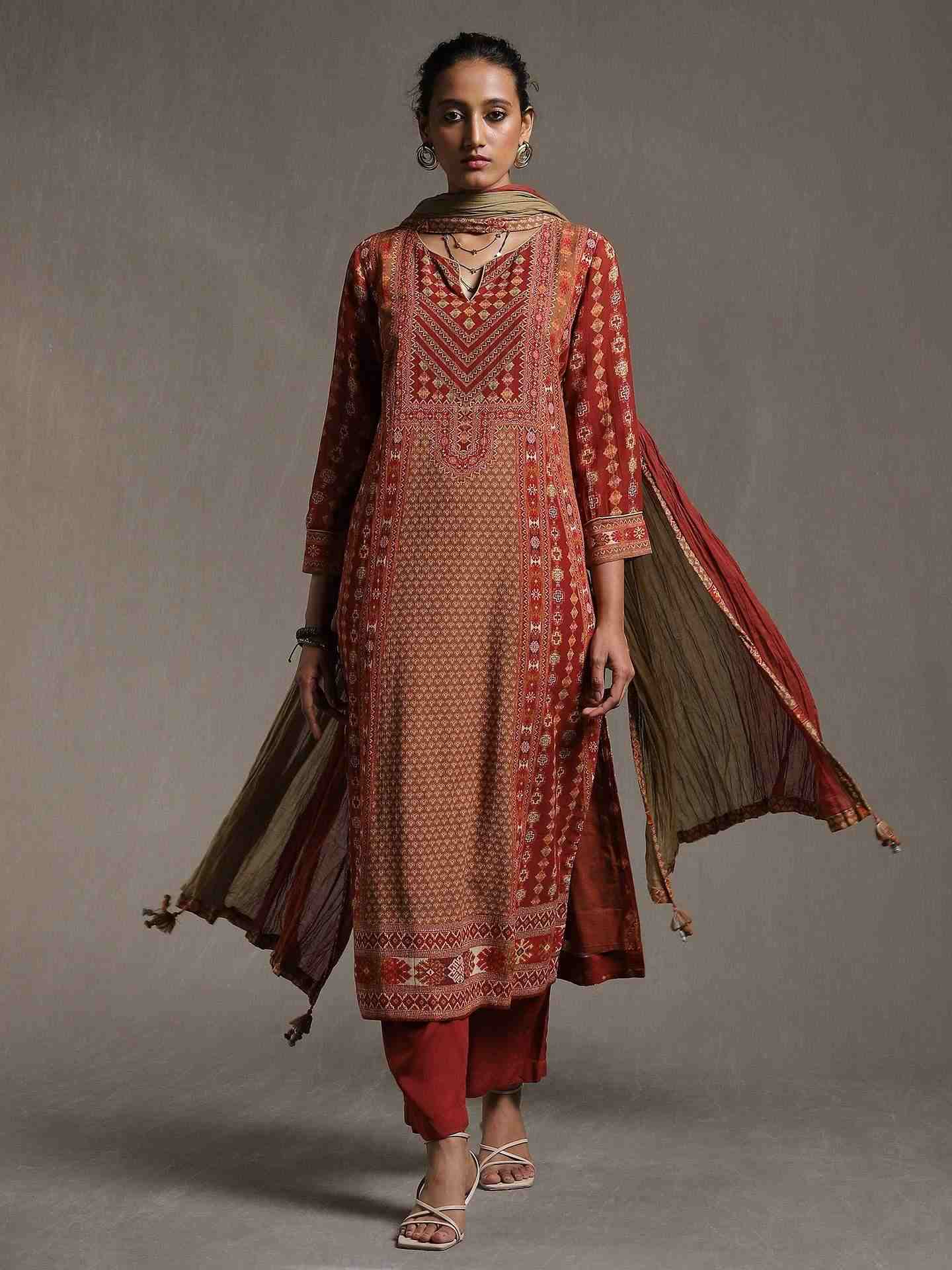 Rust Anusuya Suit Set