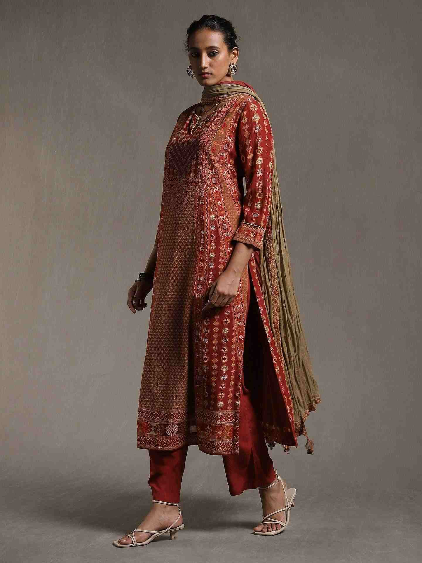 Rust Anusuya Suit Set