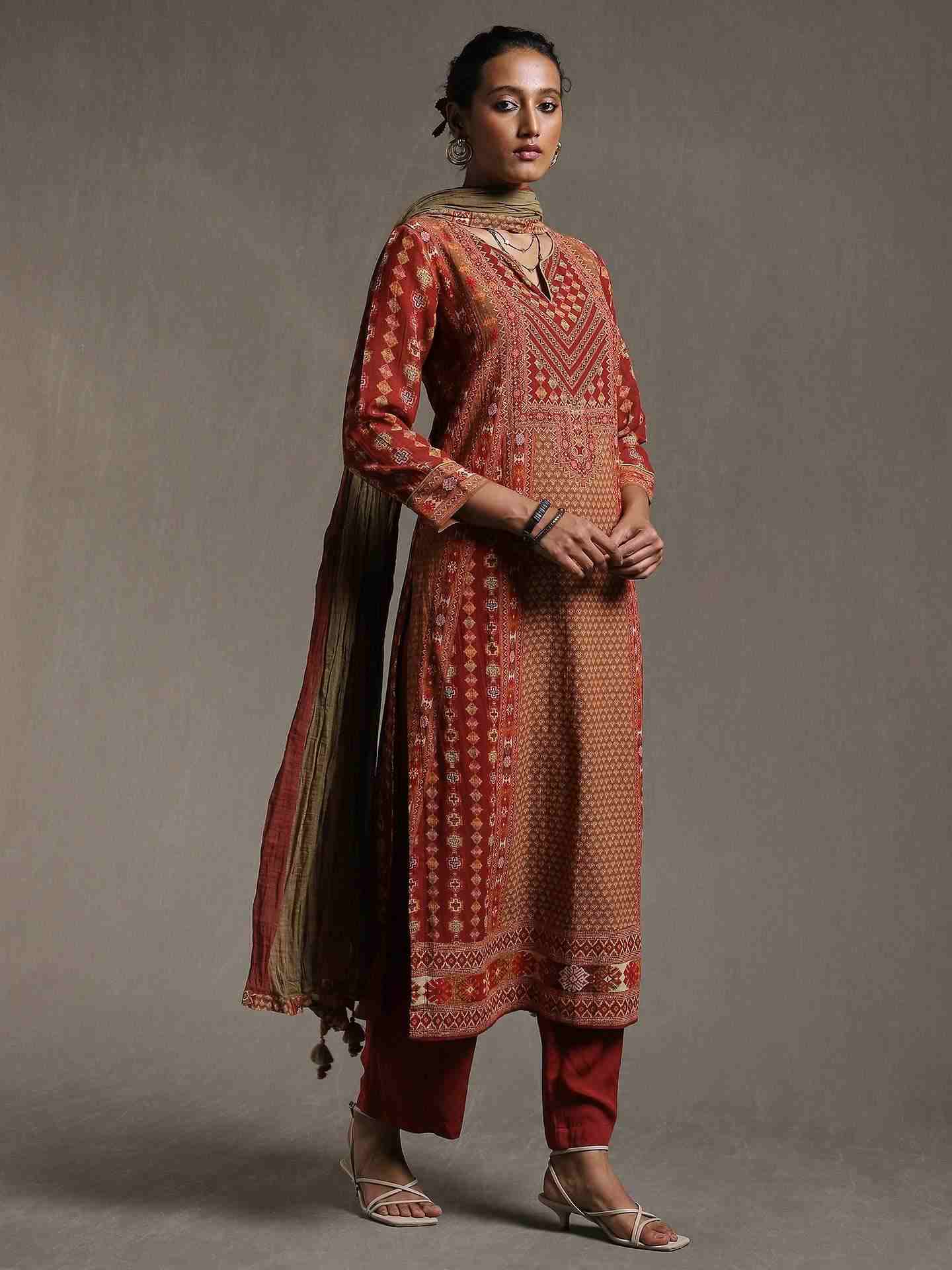 Rust Anusuya Suit Set