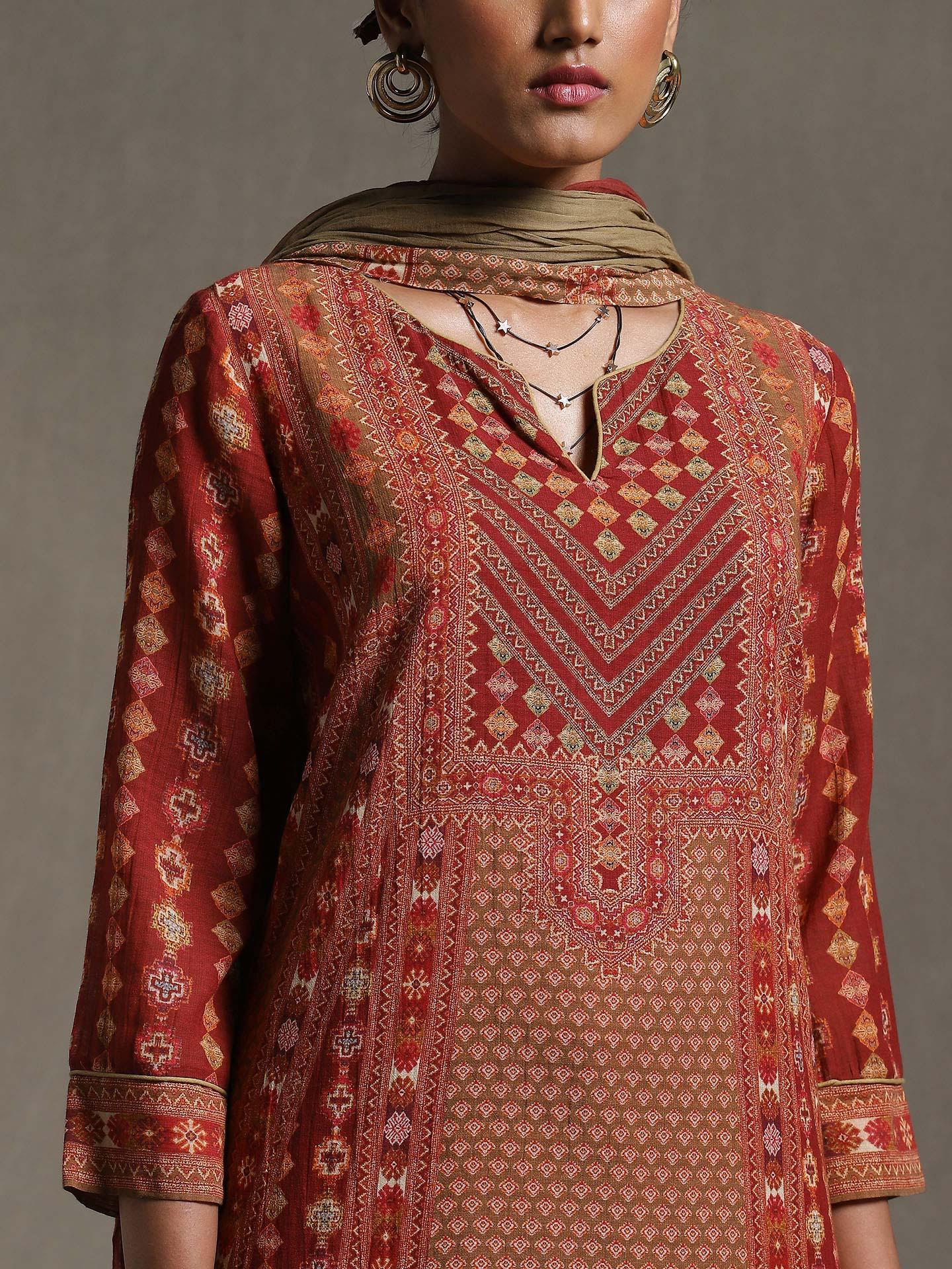 Rust Anusuya Suit Set