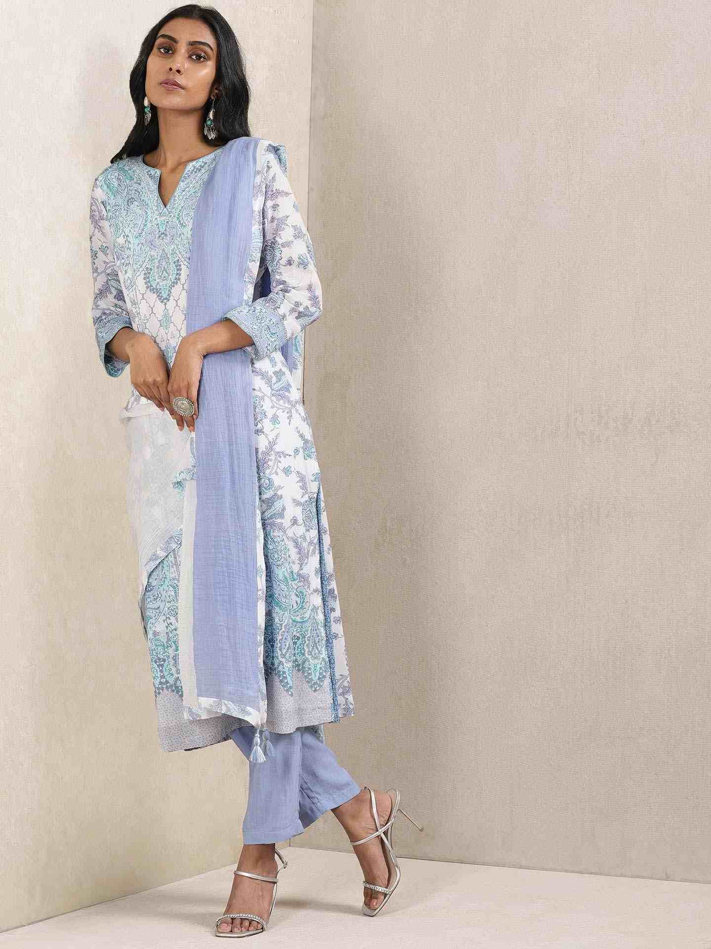 Blue Charulekha Suit Set