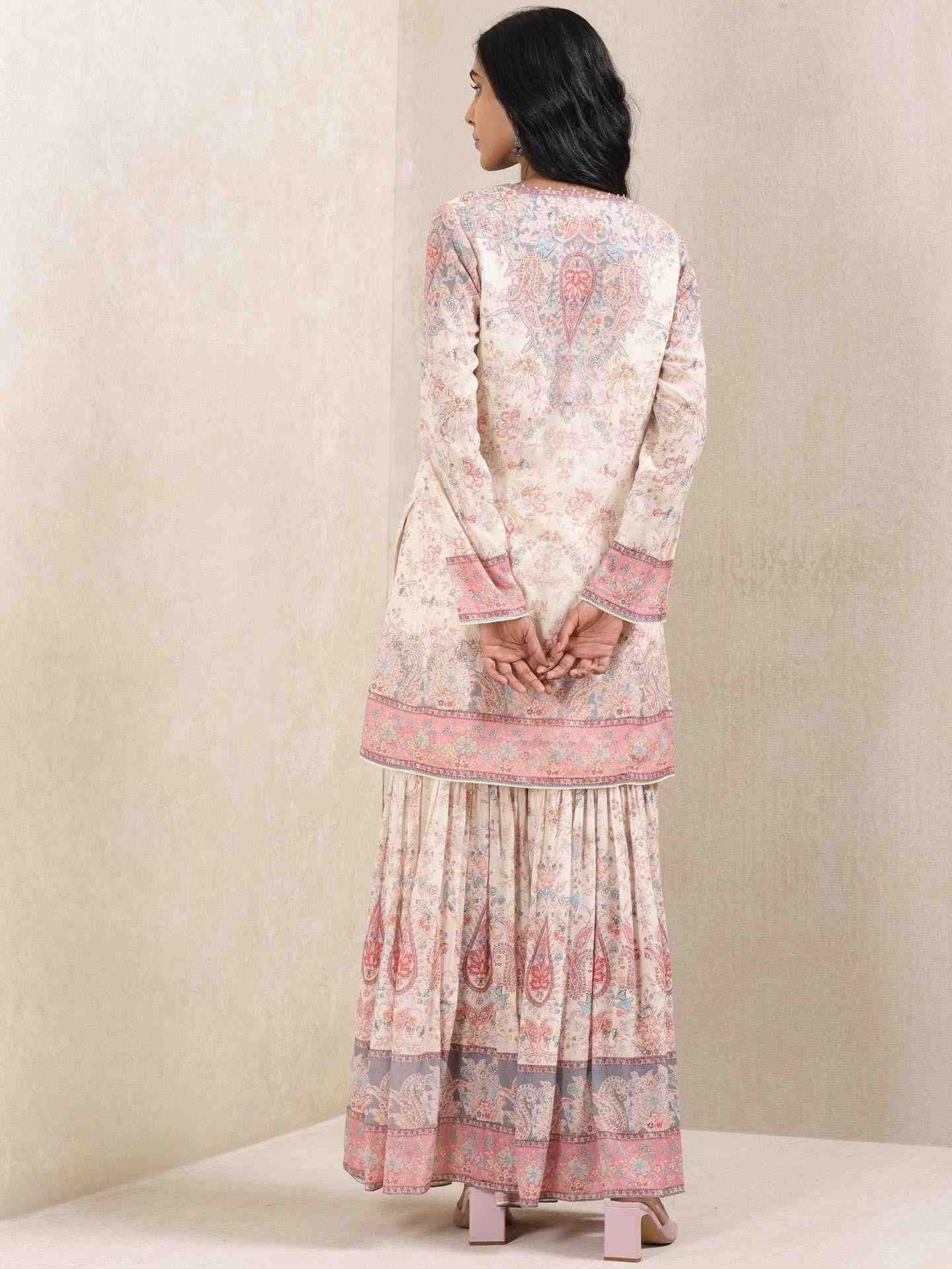 Off White Chirala Sharara Set