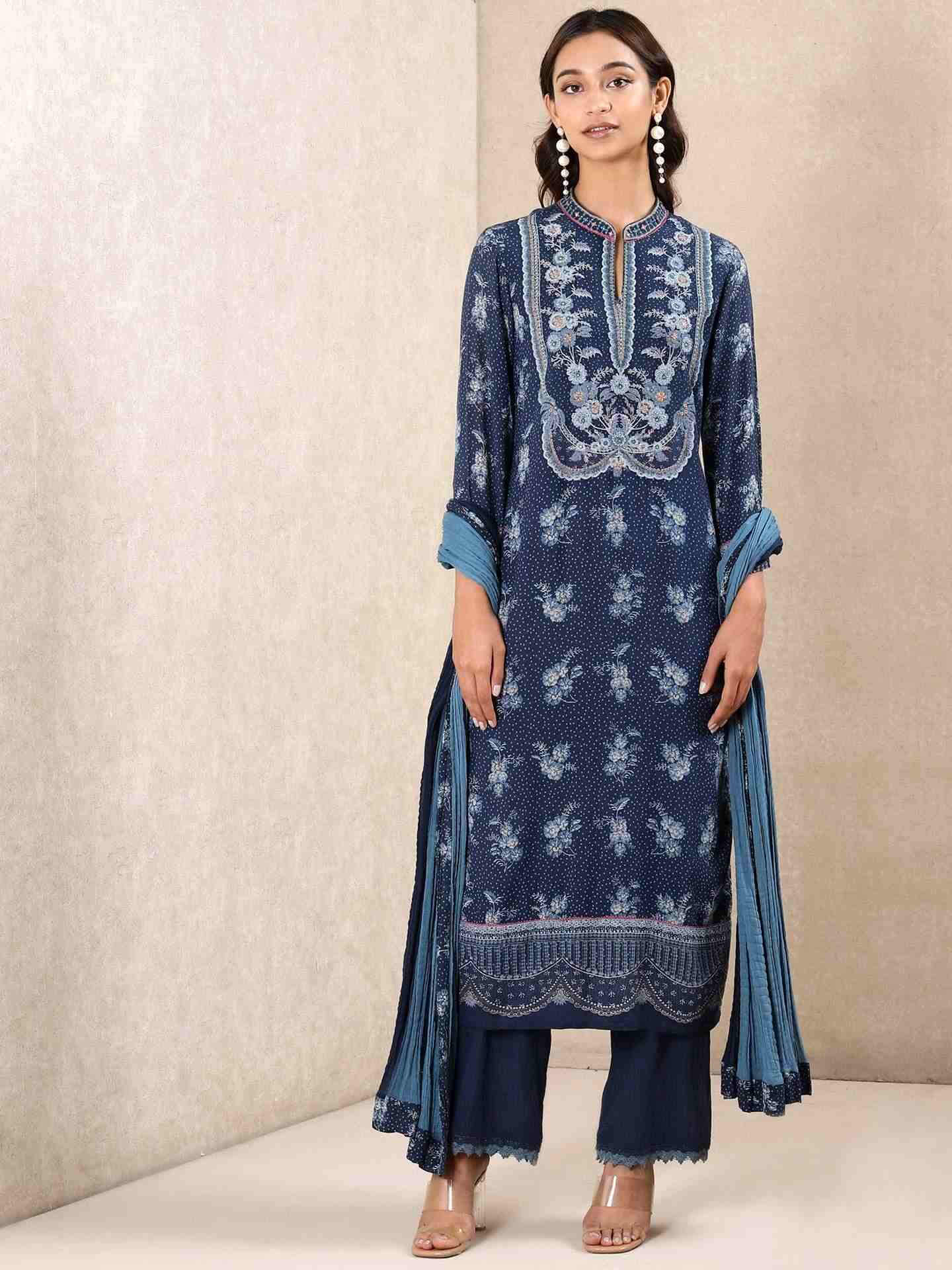 Blue Asha Suit Set