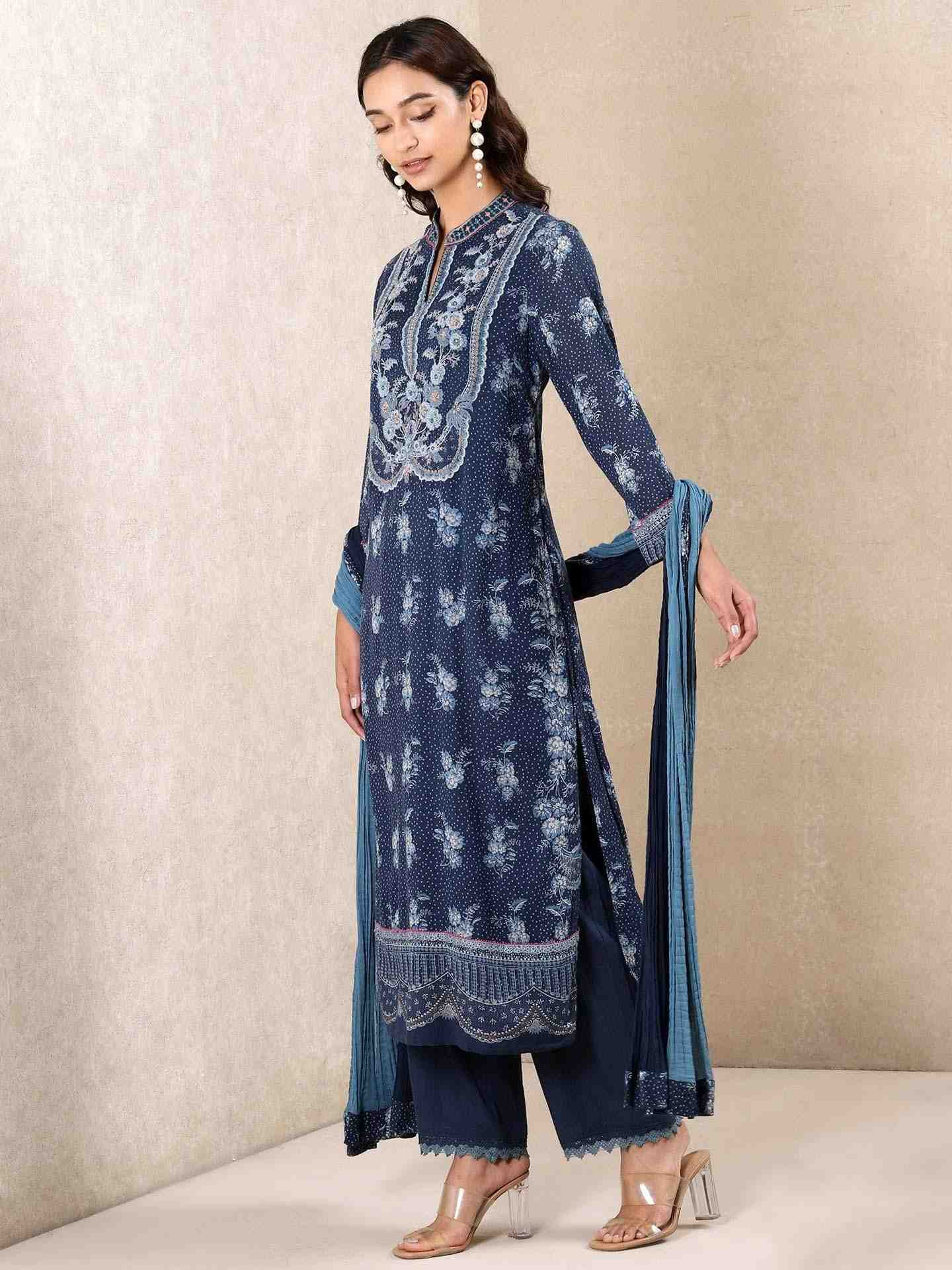 Blue Asha Suit Set