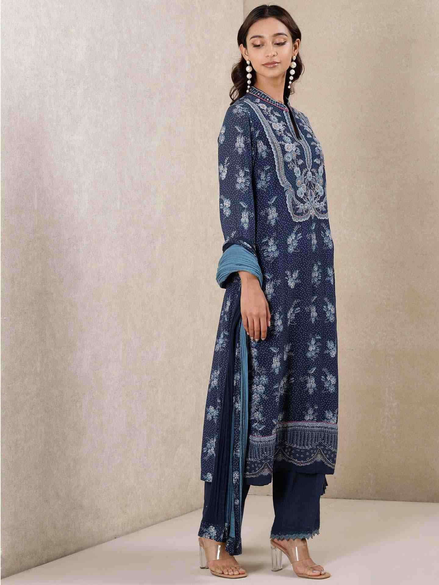 Blue Asha Suit Set