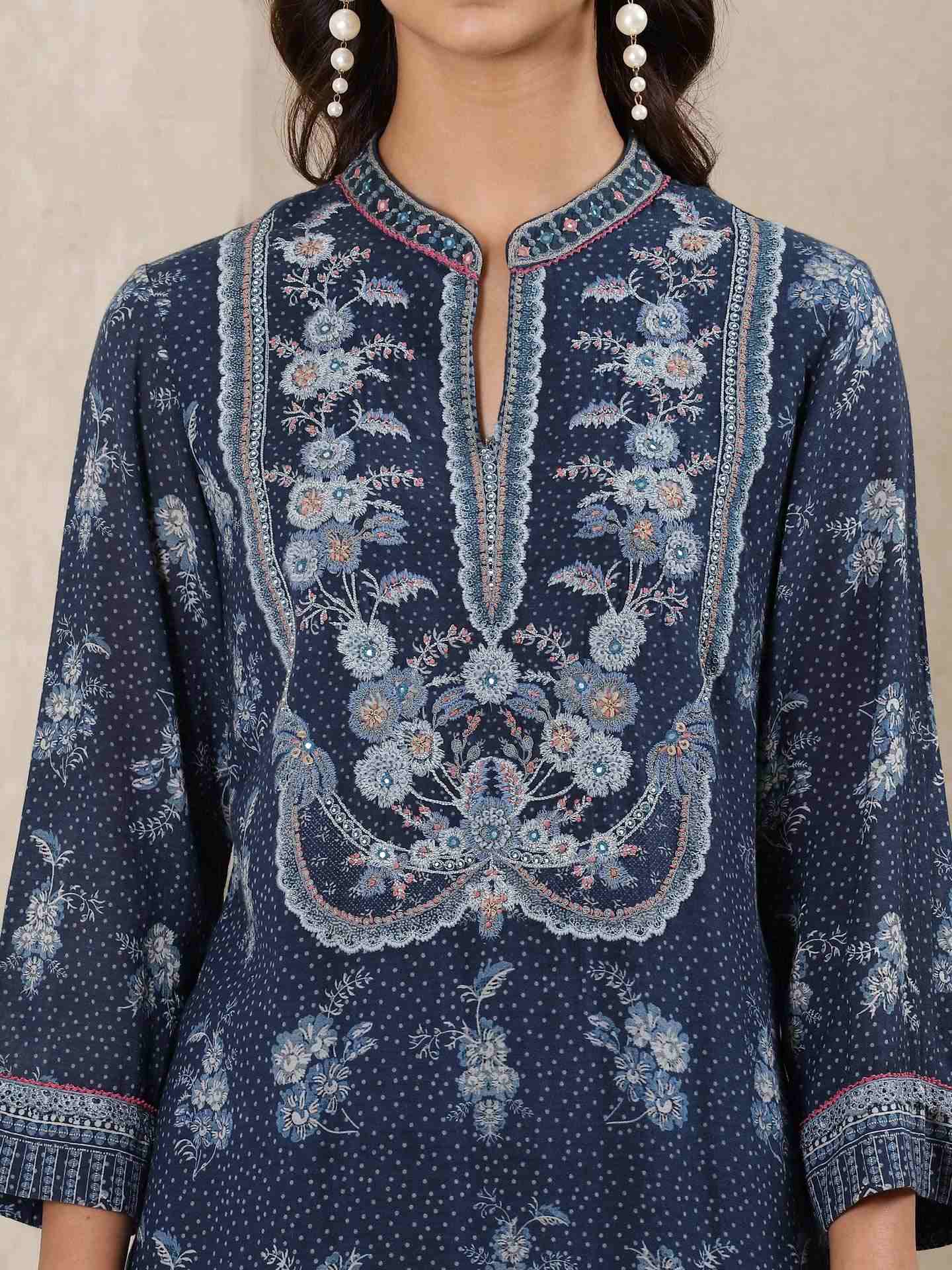 Blue Asha Suit Set