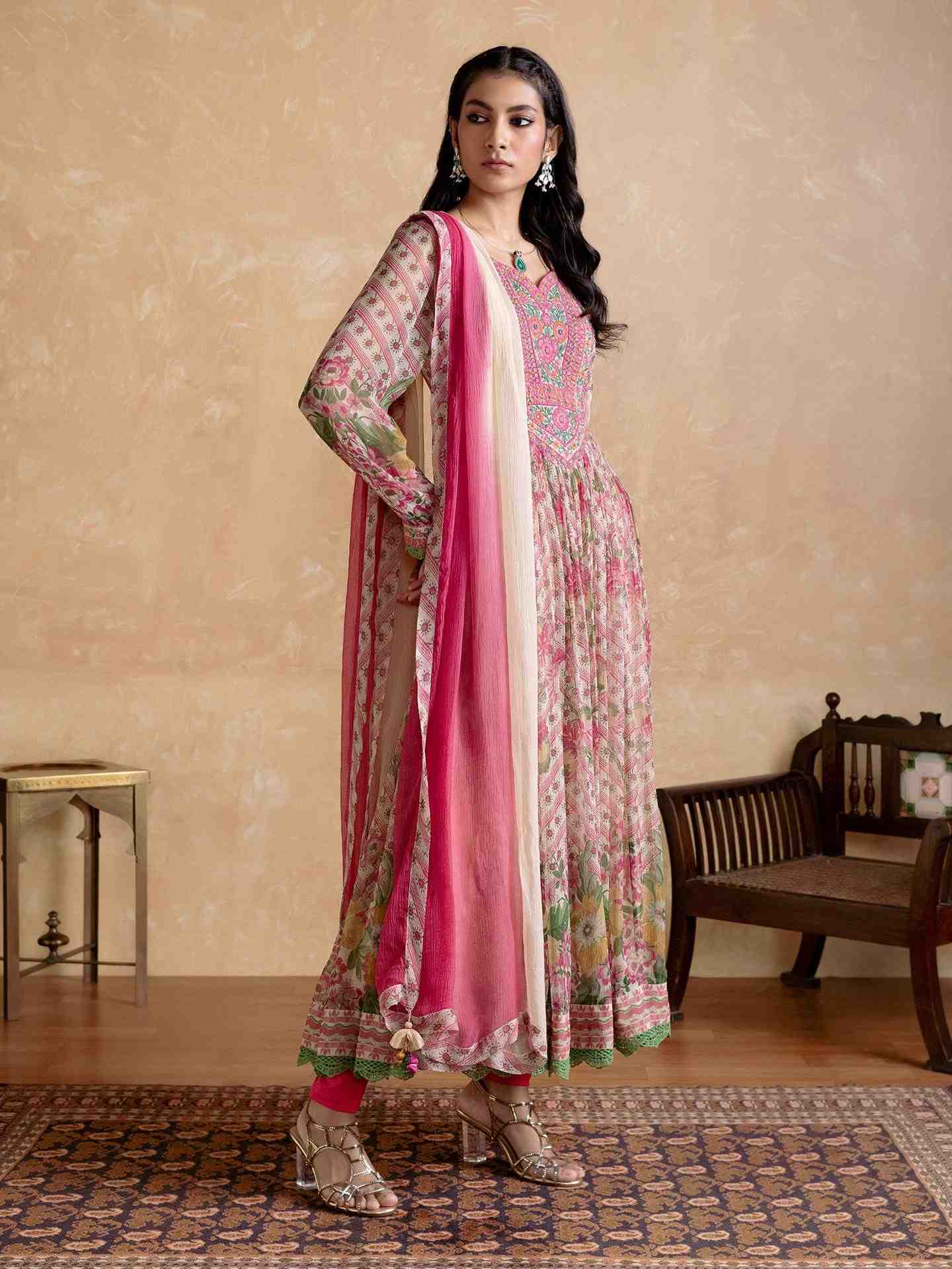 Beige Niloufer Suit Set