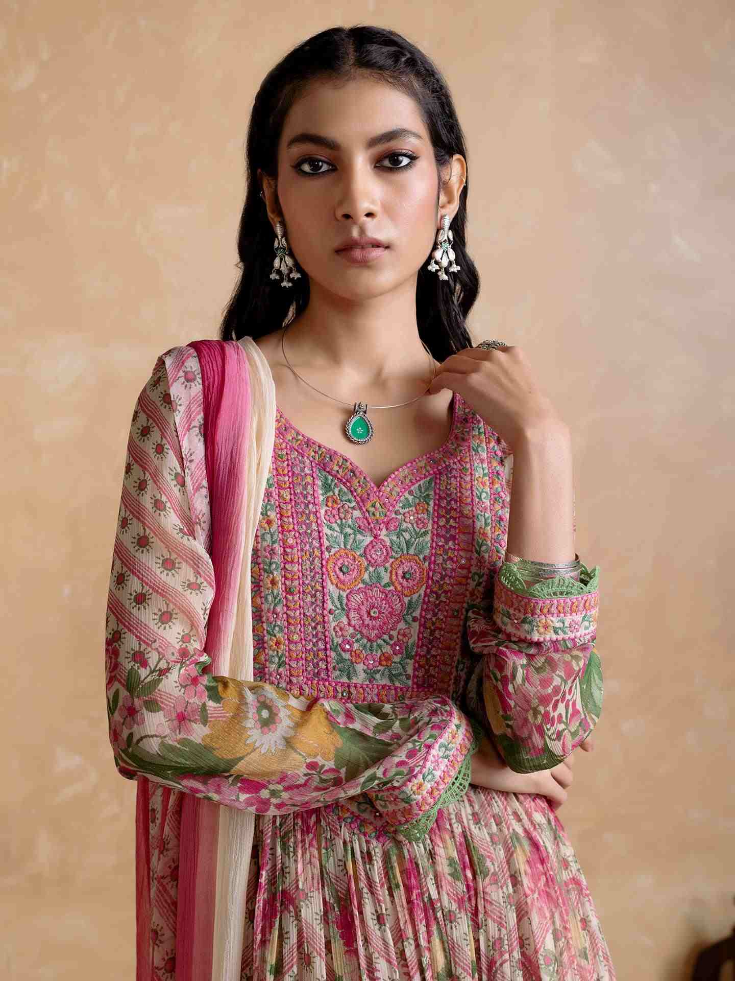 Beige Niloufer Suit Set