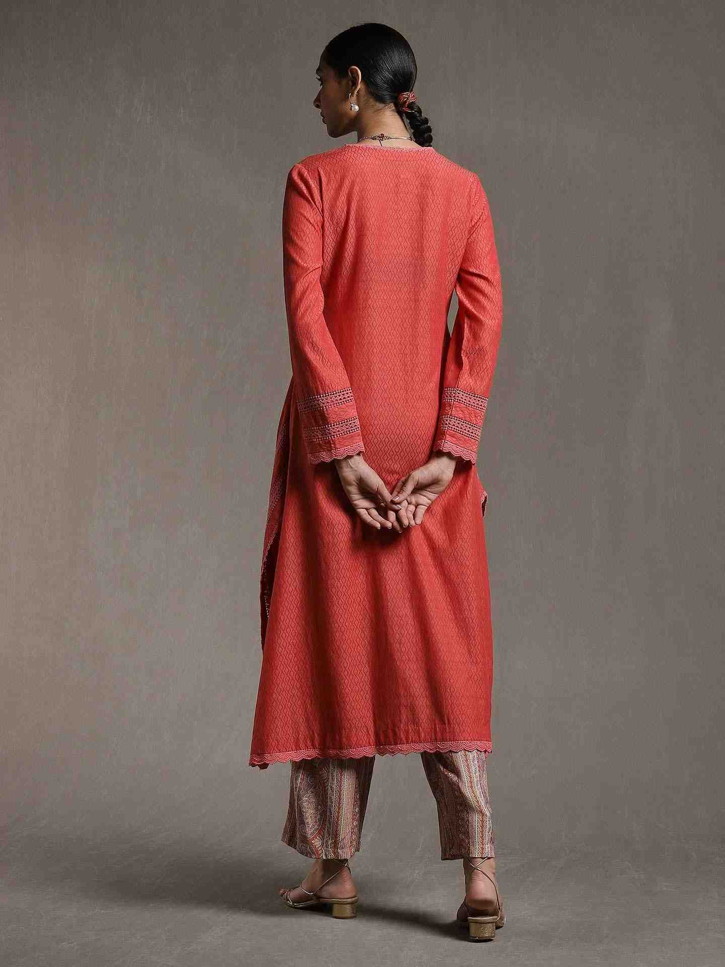 Peach Erham Suit Set