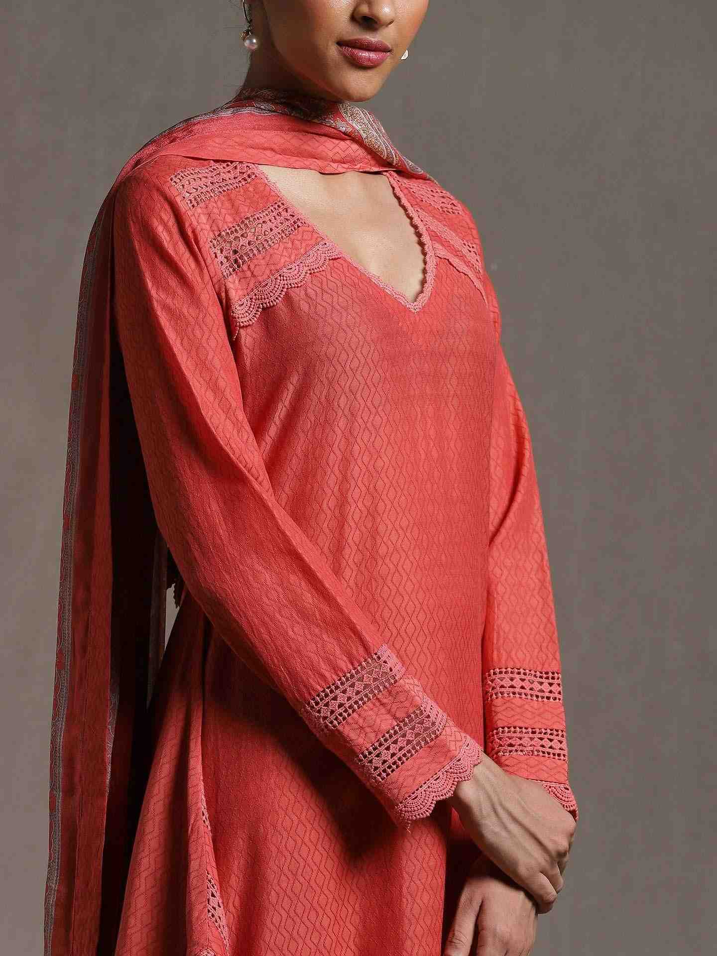 Peach Erham Suit Set