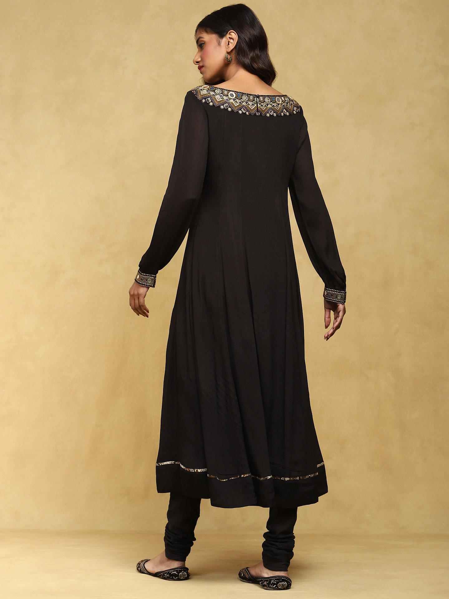 Black Cara Anarkali Suit