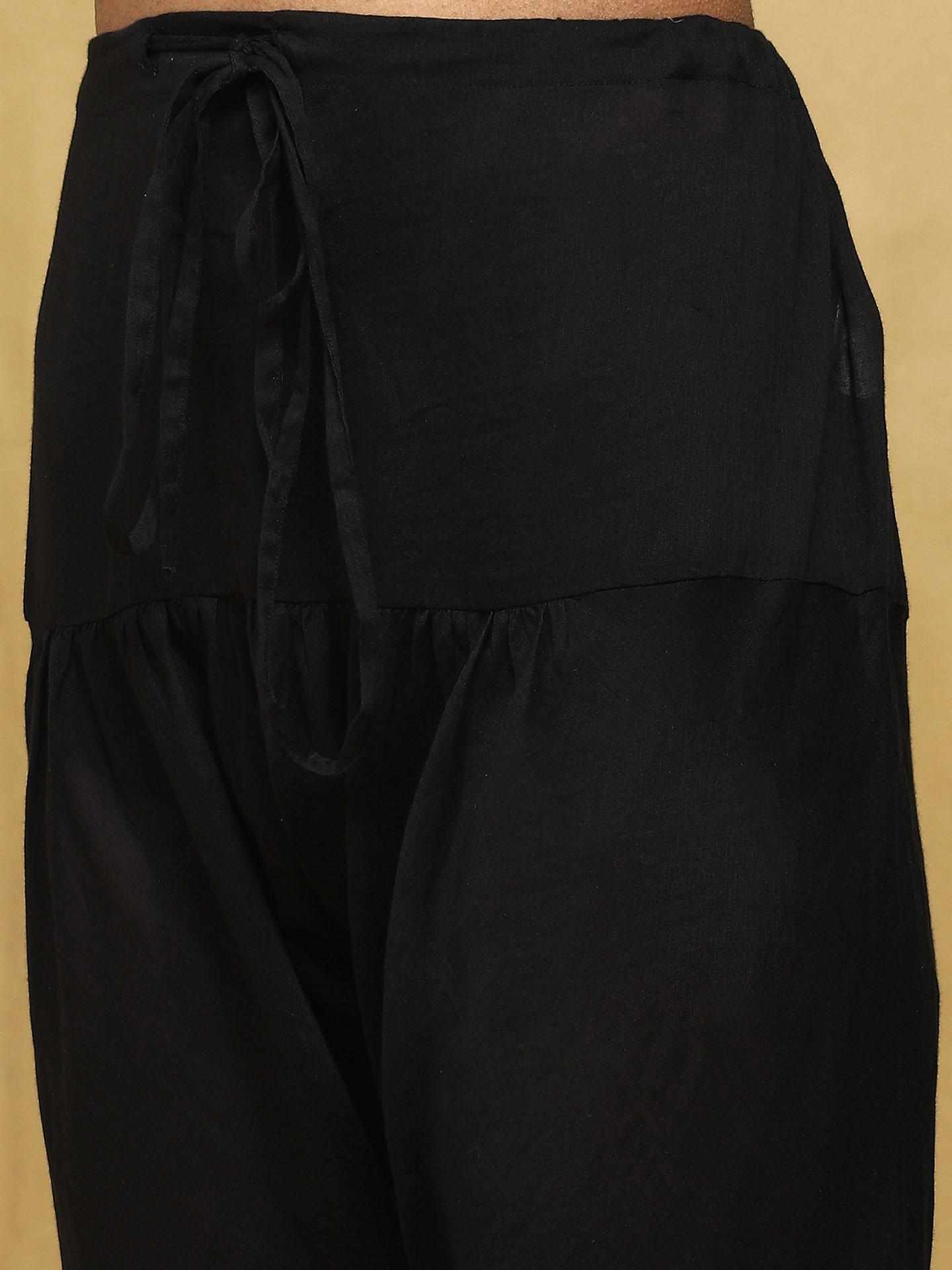 Black Cara Anarkali Suit