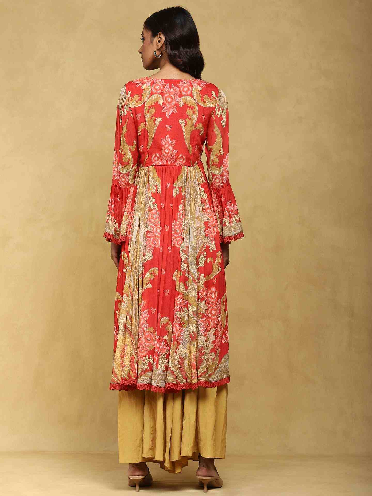 Red Dahlia Anarkali Suit