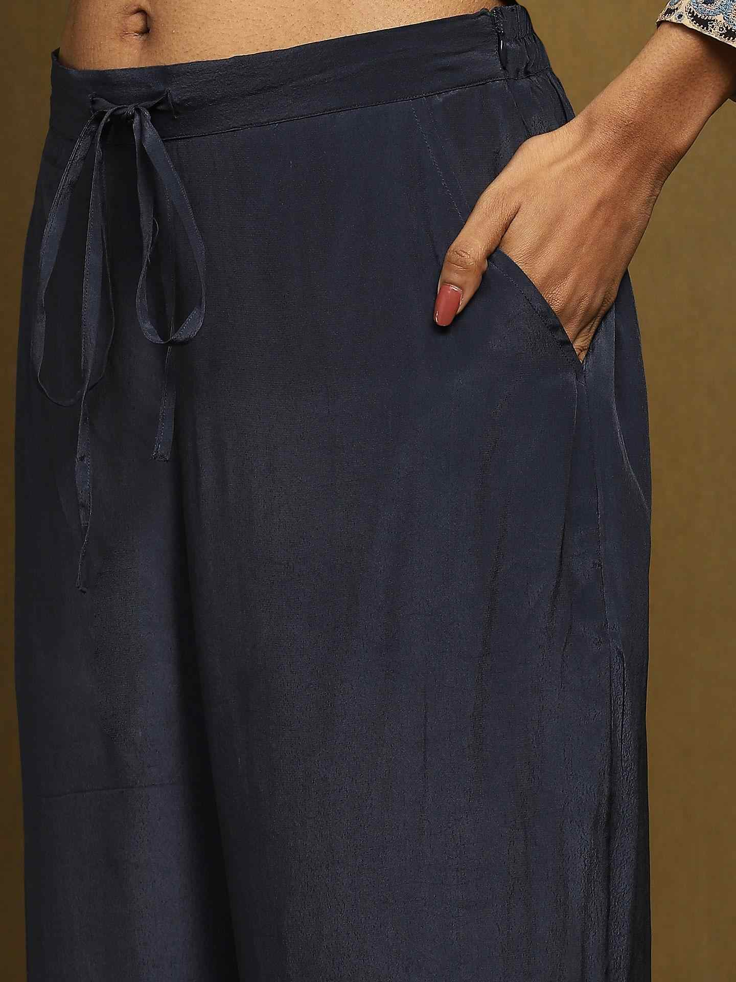 Beige Devesh Crepe Suit Set