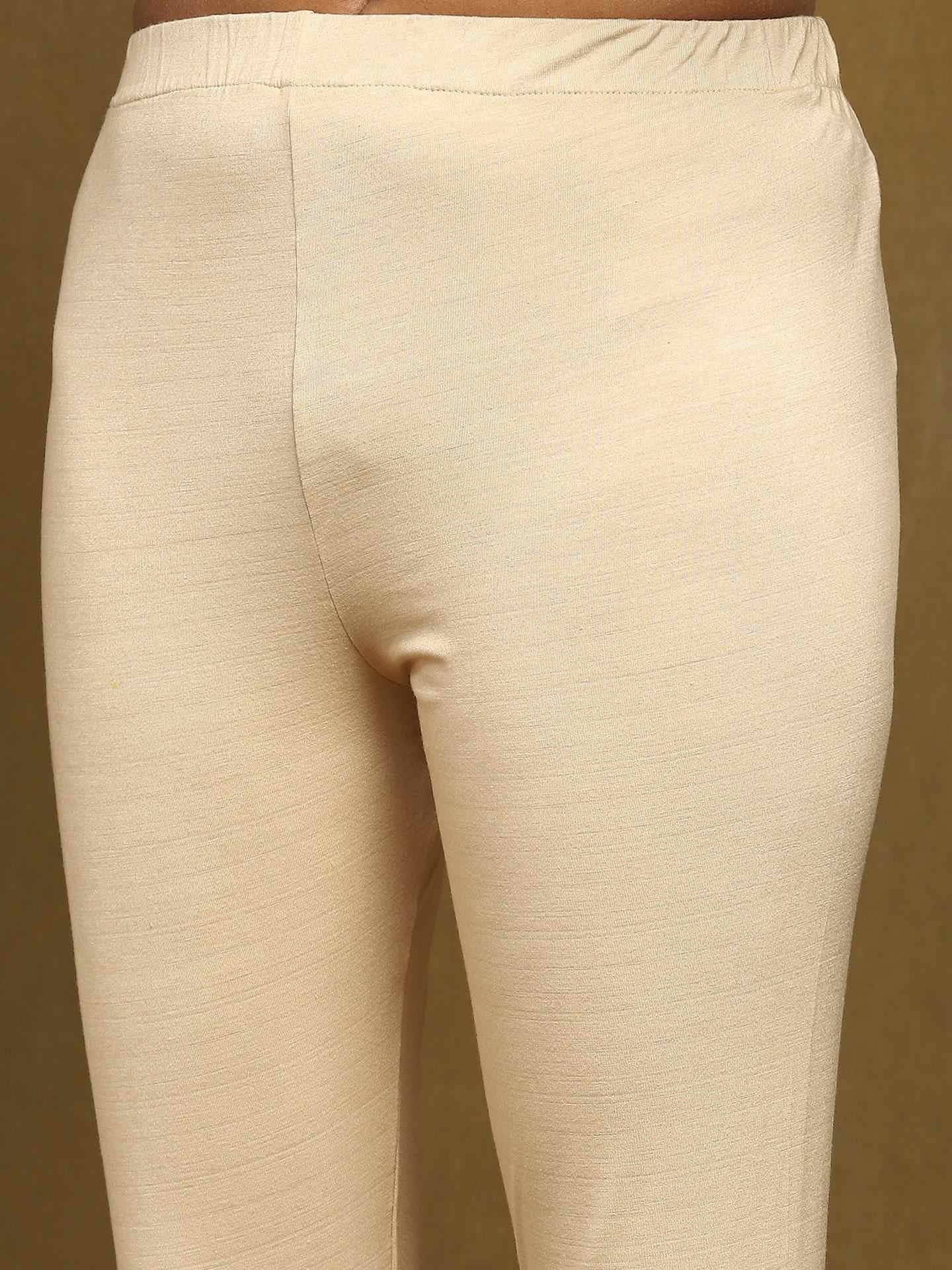 Beige Vahida Crepe Suit Set