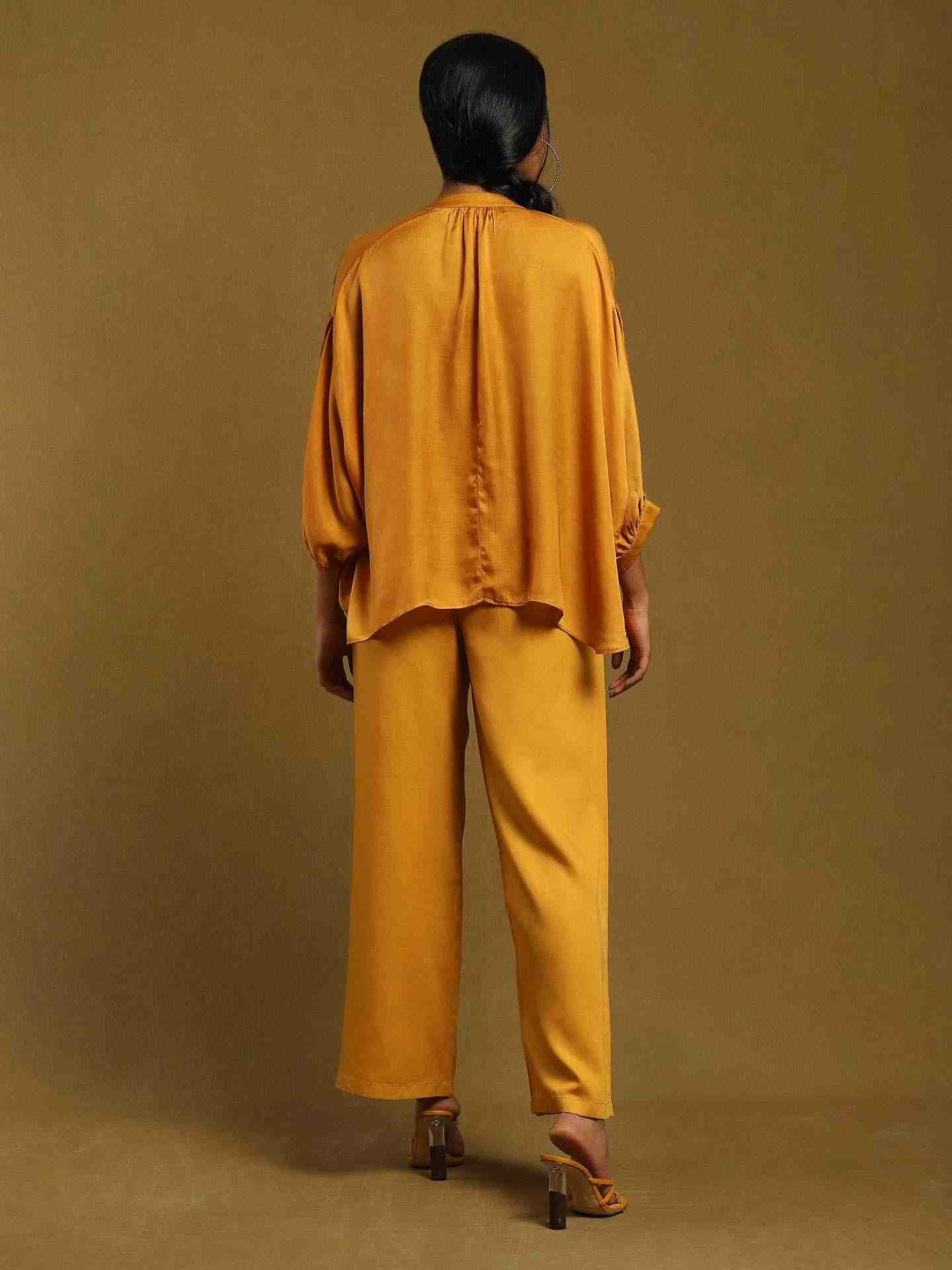 Yellow Streak Solid Suit Set