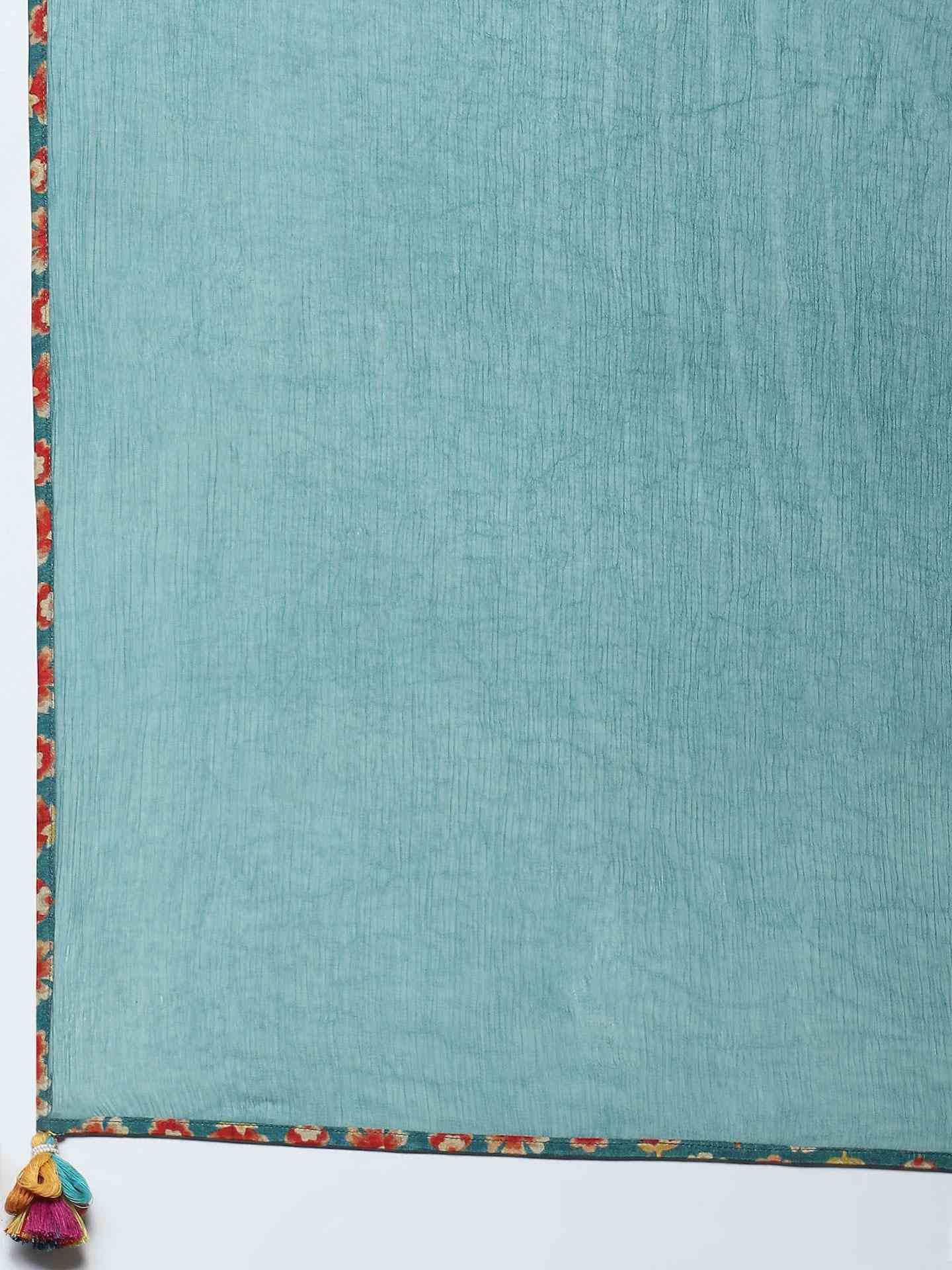 White Kantha Sharara Suit