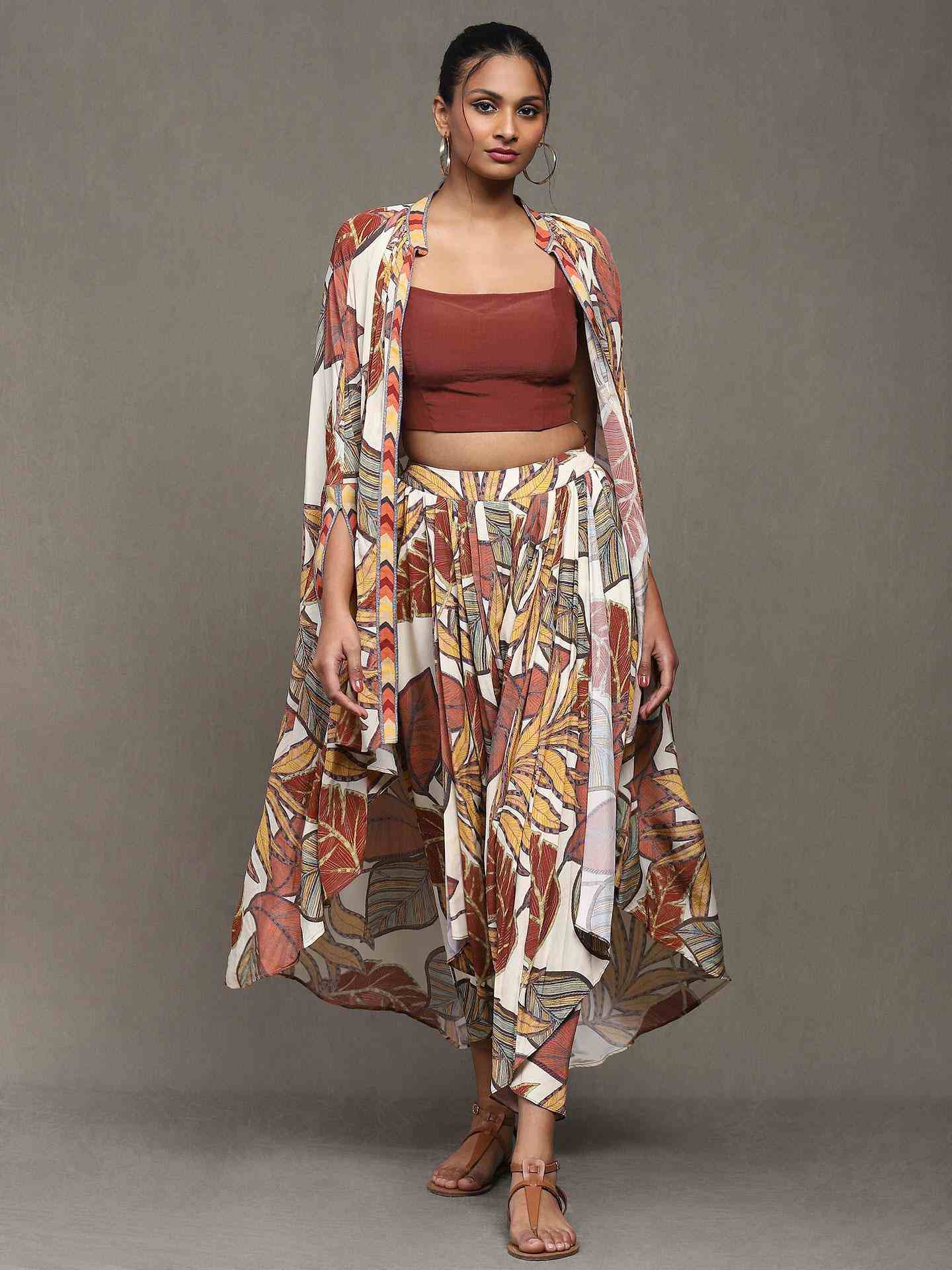 Off White Vanayu Crepe Co-Ord Set